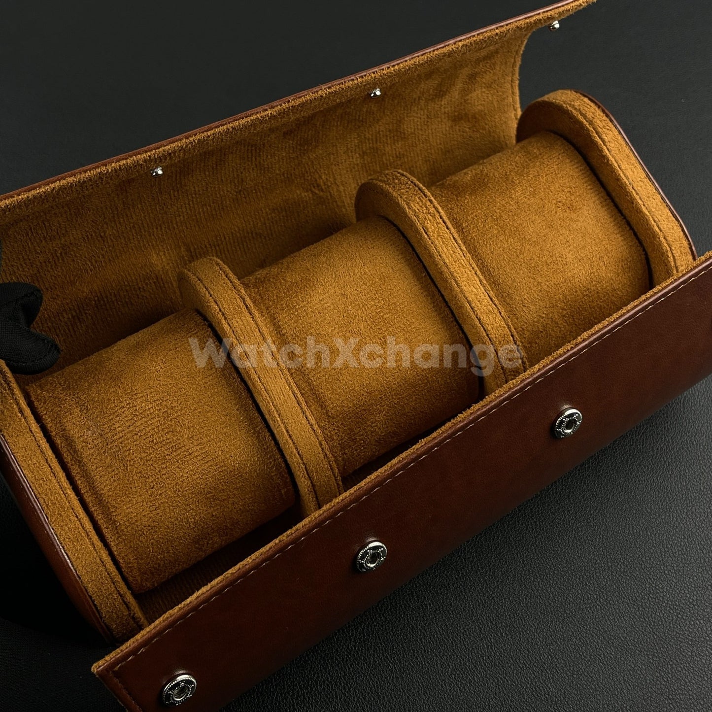 Brown Luxury Watch Storage Case Portable Travel Leather Watch Handmade Case