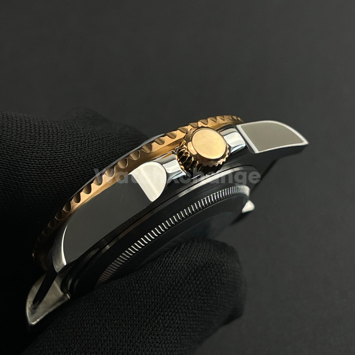 40mm Silver Rose Gold Stainless Steel Divers Watch Case GMT Submariner NH35 NH36