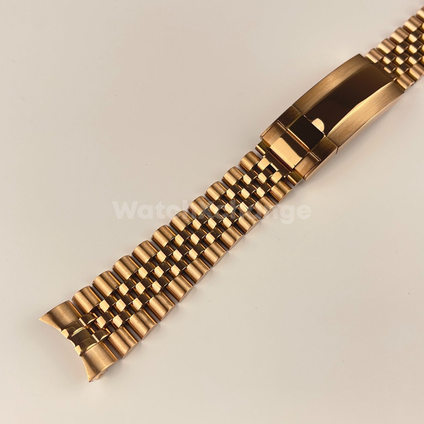 20mm Rose Gold Jubilee Strap Watchband Bracelet For Rolex Sub GMT