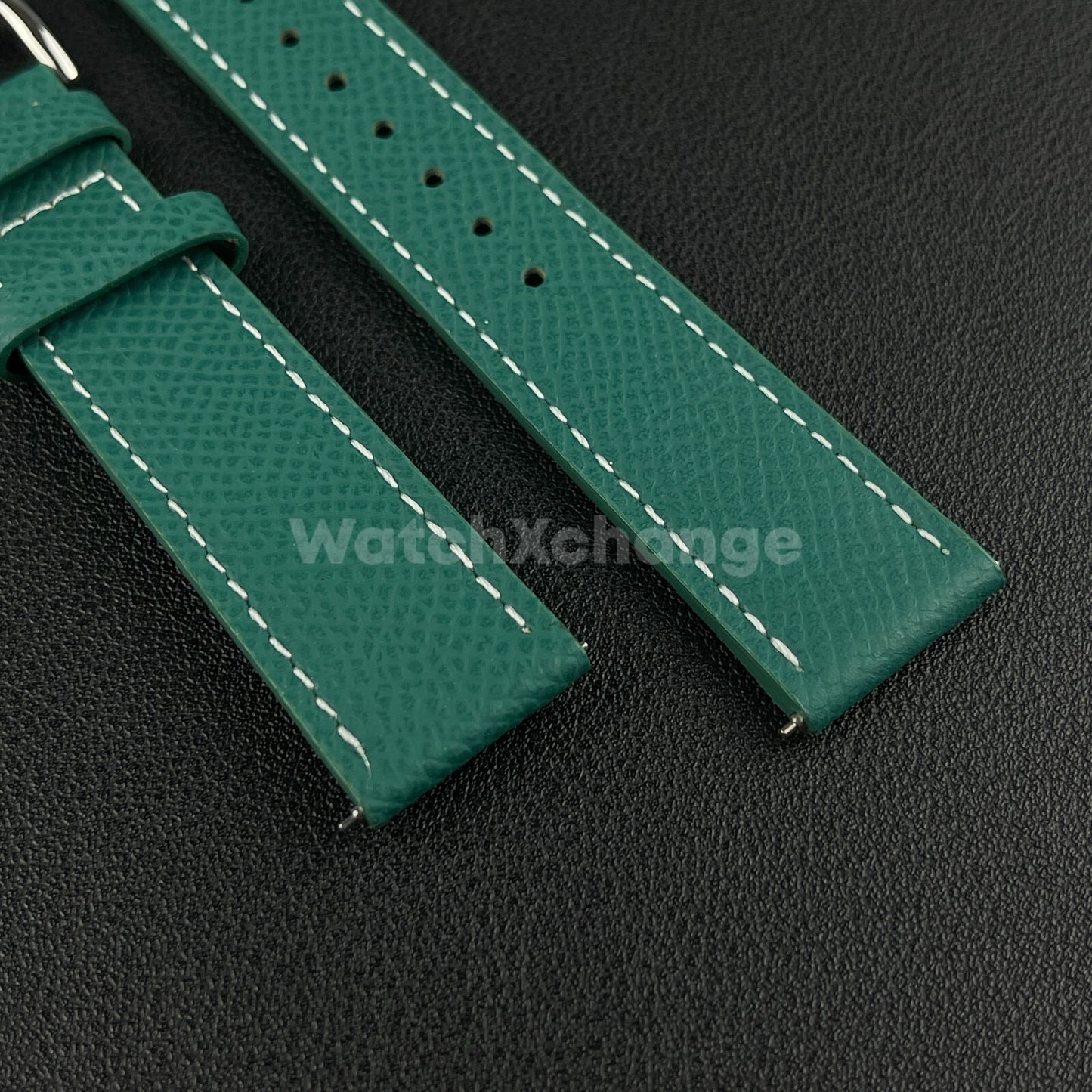 Green Universal Quick Release Genuine Leather Watch Strap Band 18mm 20mm 22mm