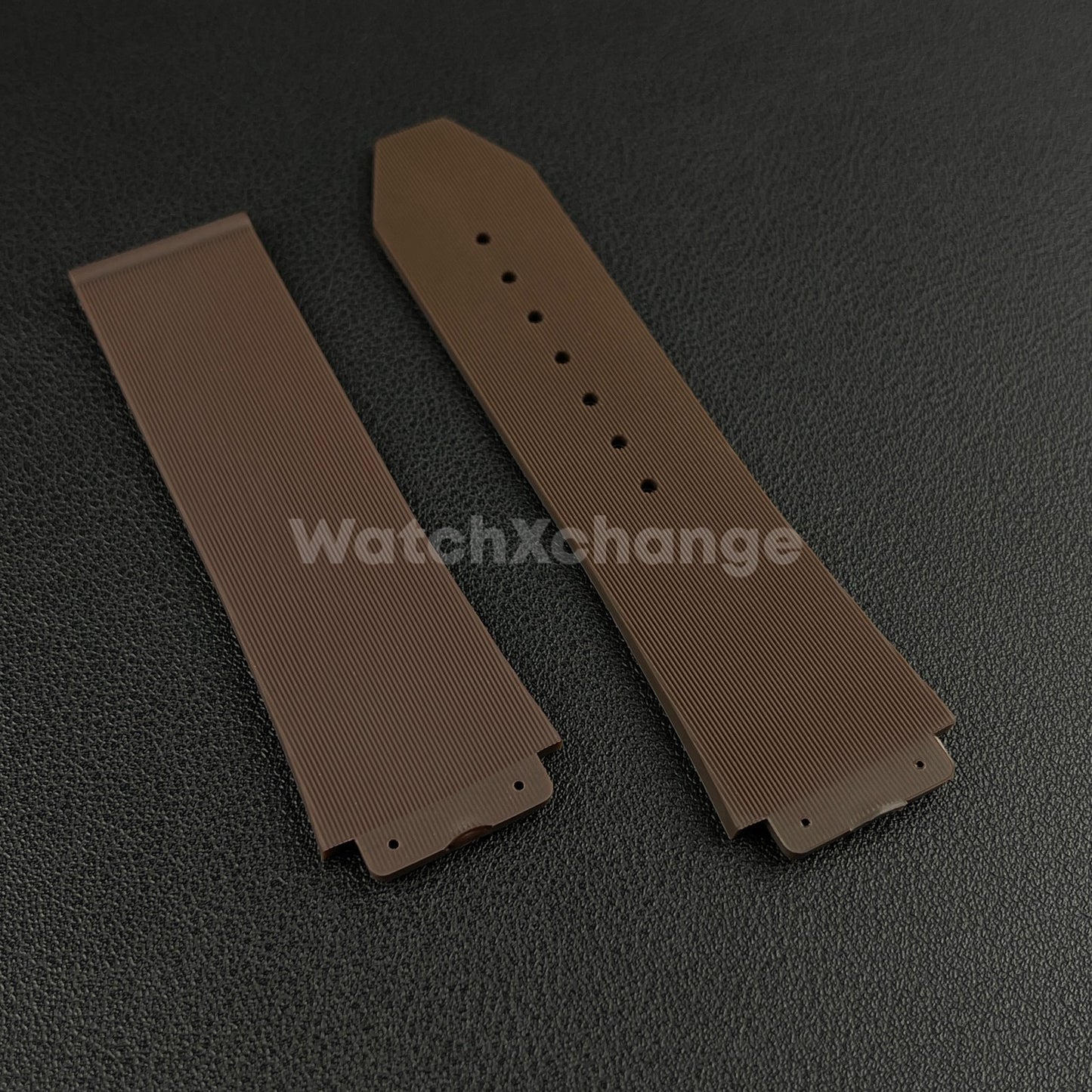 Brown Rubber Silicone Watch Strap Waterproof Band 26*19mm Fit HUBLOT BIG BANG