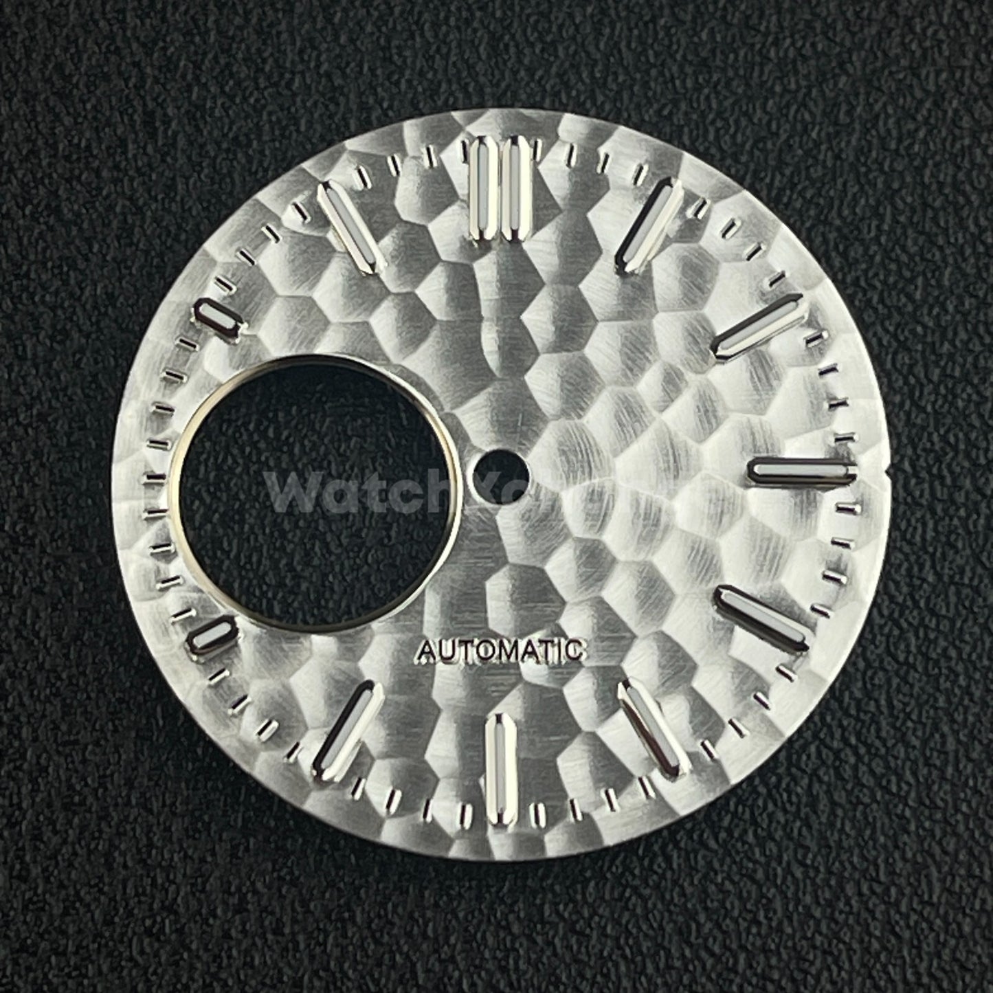 28.5mm Silver Honeycomb Texture Watch Dial Face For Seiko NH38 Movement