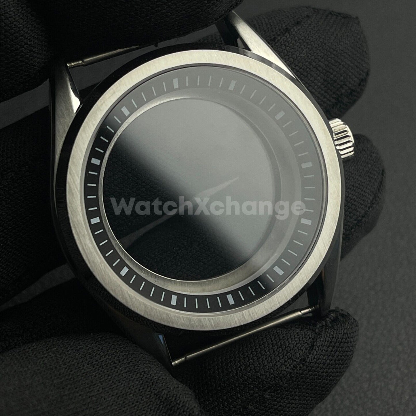 40mm Silver Pilot Stainless Steel Watch Case For Japanese NH35 NH36 NH38