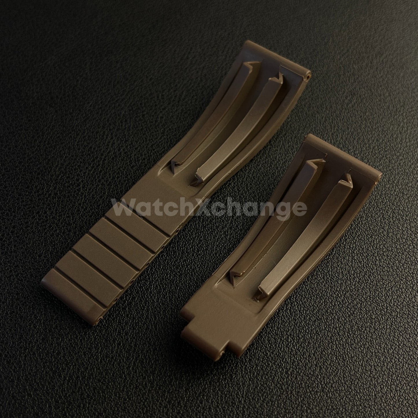 20mm Brown Silicone Rubber Watch Strap Band For Rolex OYSTERFLEX GMT