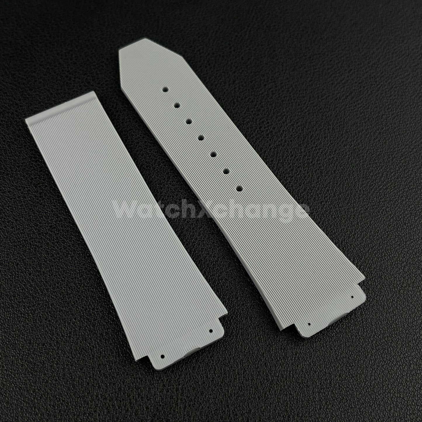 Grey Rubber Silicone Watch Strap Waterproof Band 26*19mm Fit HUBLOT BIG BANG