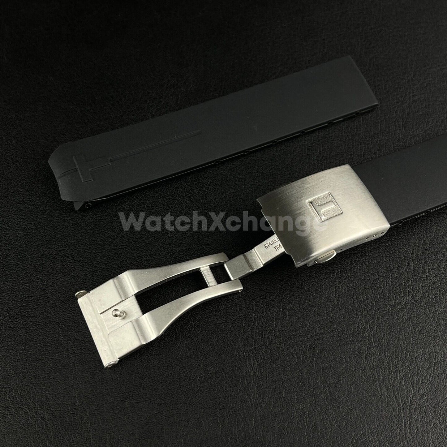 For T-TOUCH Watch TISSOT 20mm Rubber Z353 Strap Band Clasp Buckle Black