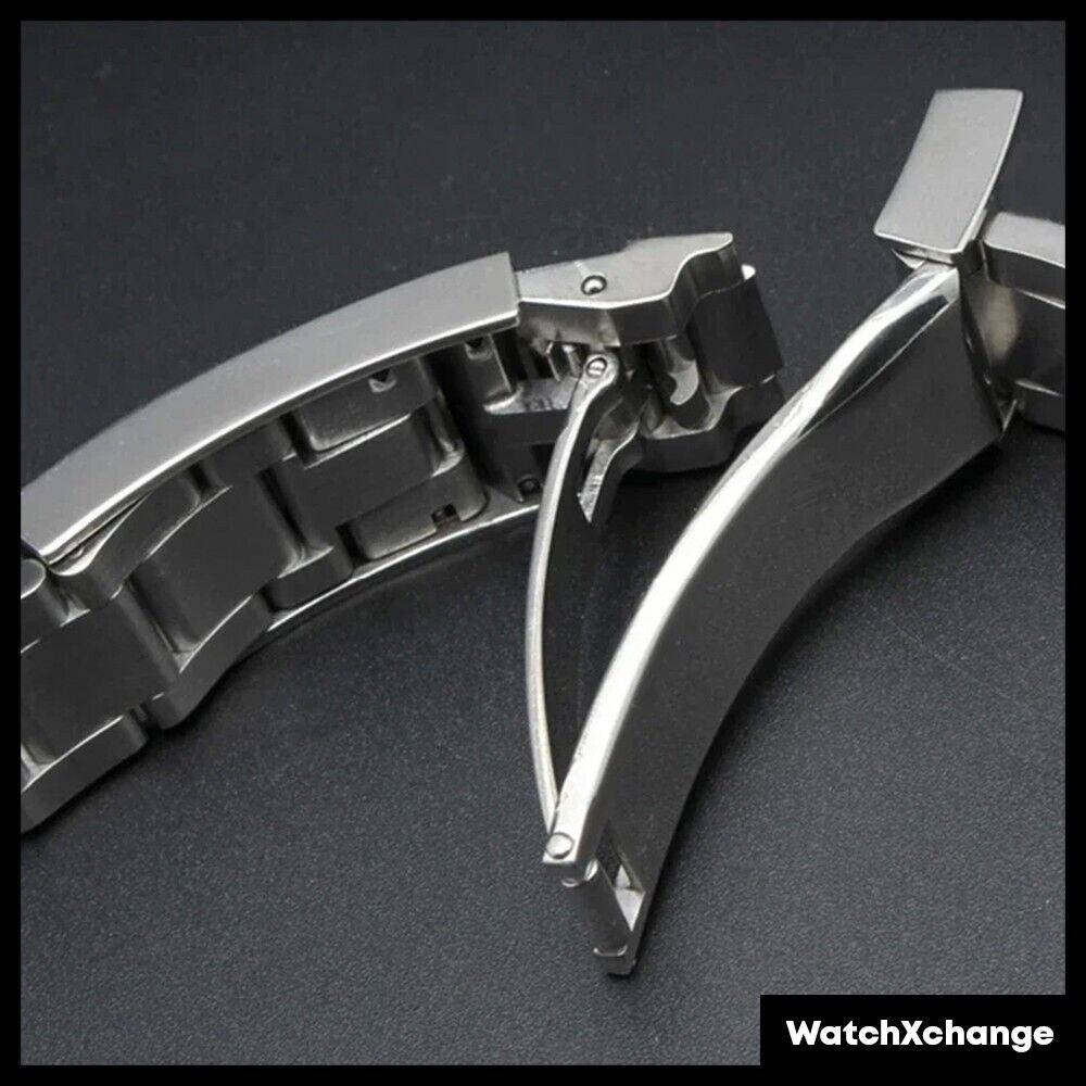 Silver Watch Strap Band Replacement to fit Rolex Submariner, Daytona, GMT 21mm
