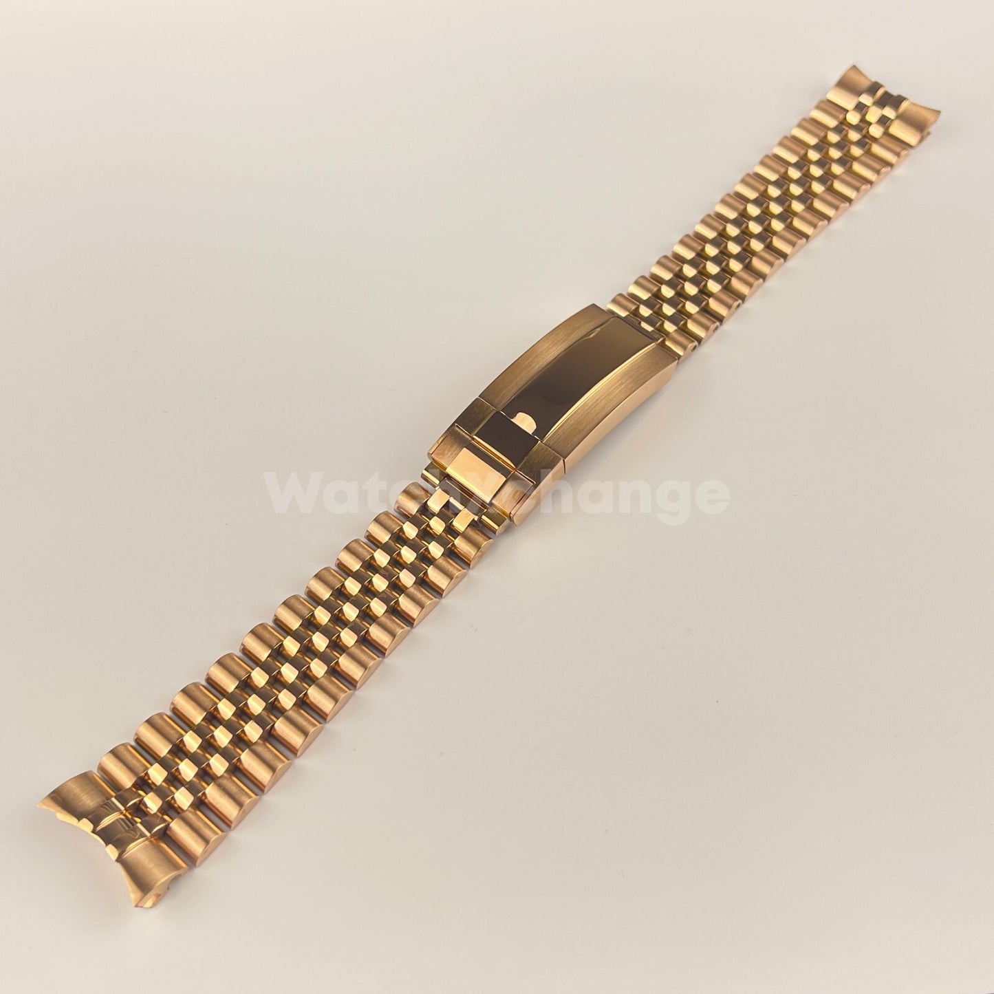 20mm Rose Gold Jubilee Strap Watchband Bracelet For Rolex Sub GMT