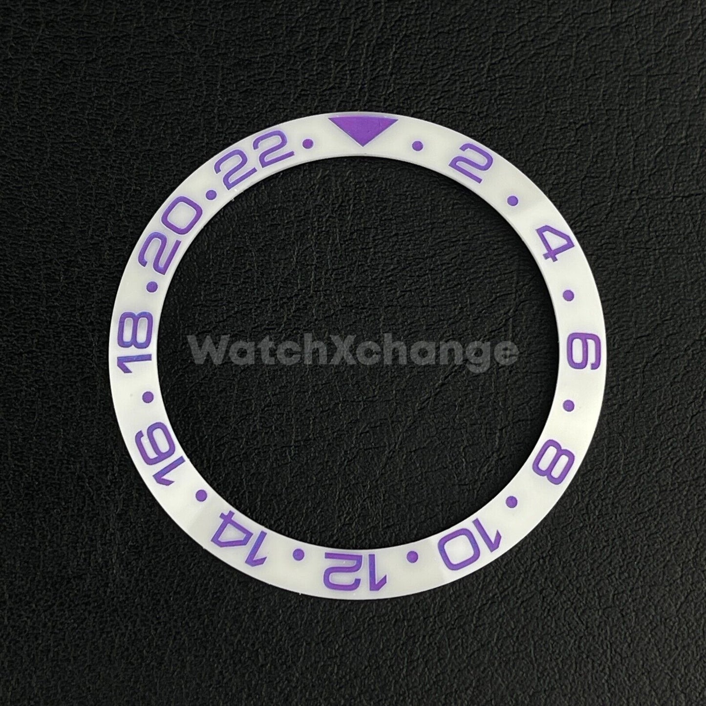 Purple White 38mm Ceramic Bezel Insert For Rolex Seiko SKX007 SKX009 SRPD Sloped