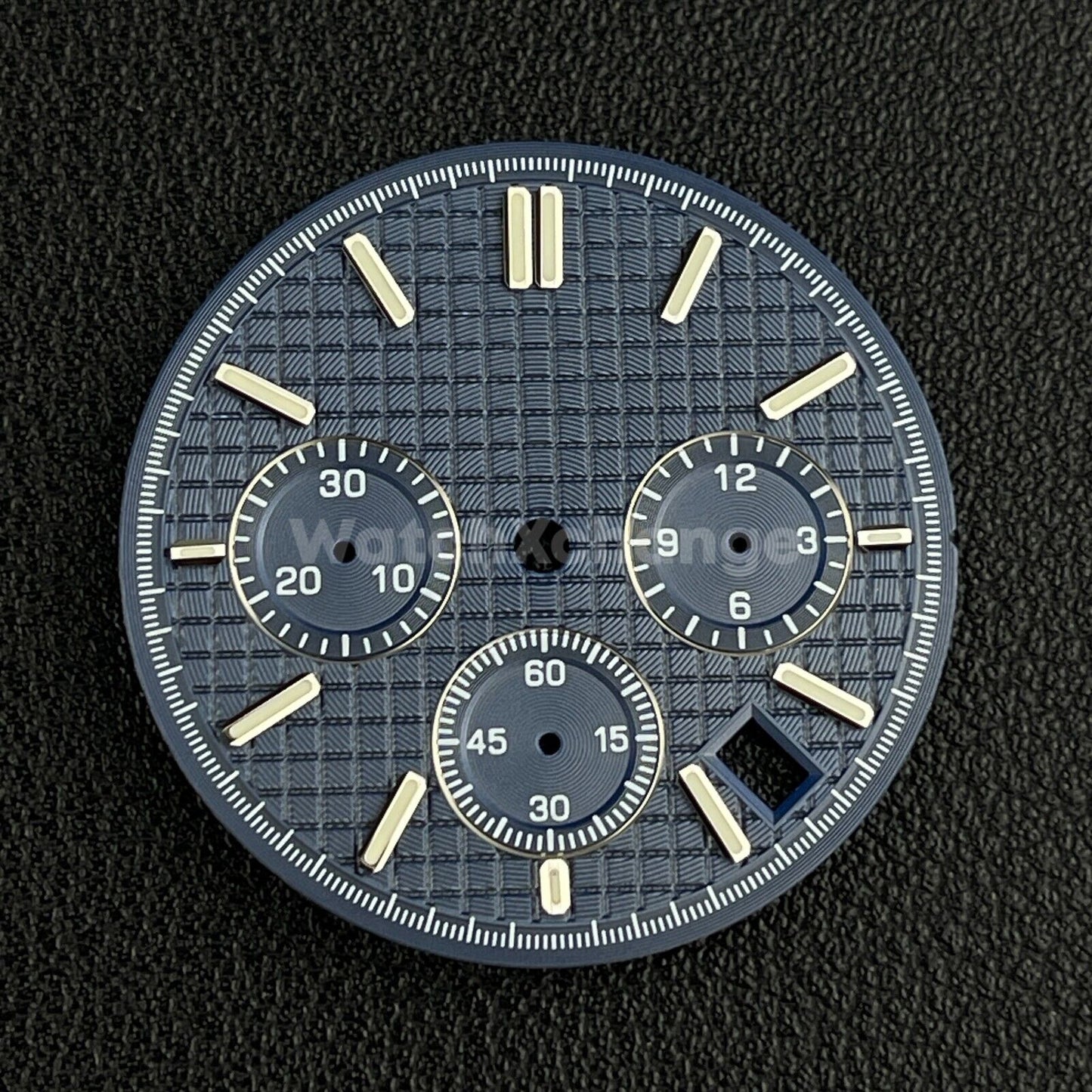 Blue 31.8mm Modified Watch Dial Accessory for VK63 Quartz Movement