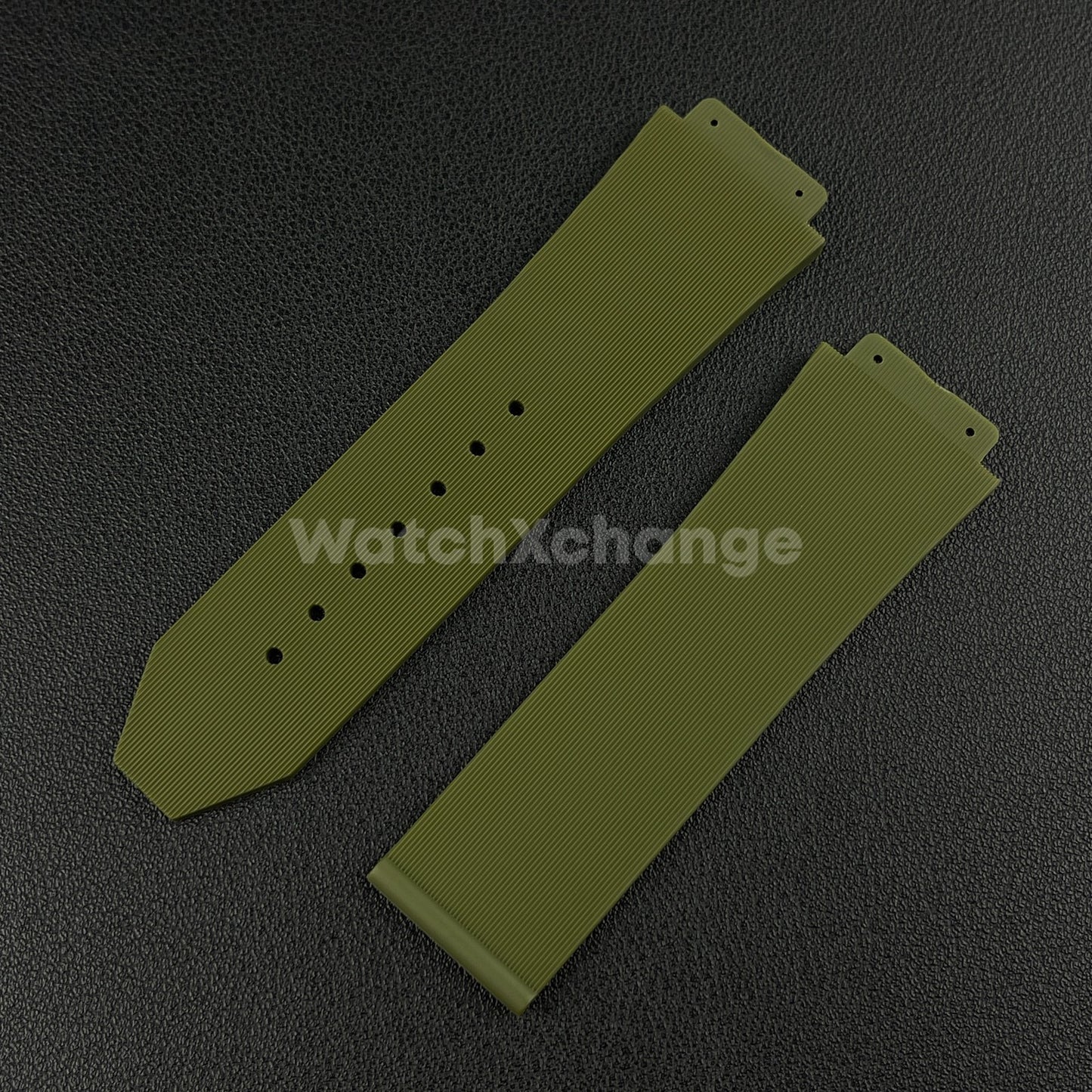Green Rubber Silicone Watch Strap Waterproof Band 26*19mm Fit HUBLOT BIG BANG