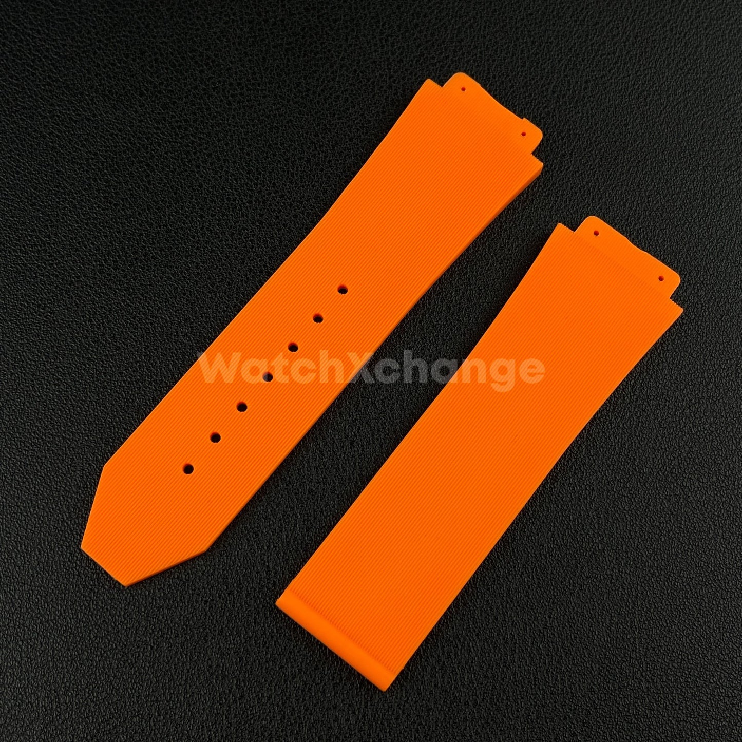 Orange Rubber Silicone Watch Strap Waterproof Band 26*19mm Fit HUBLOT BIG BANG