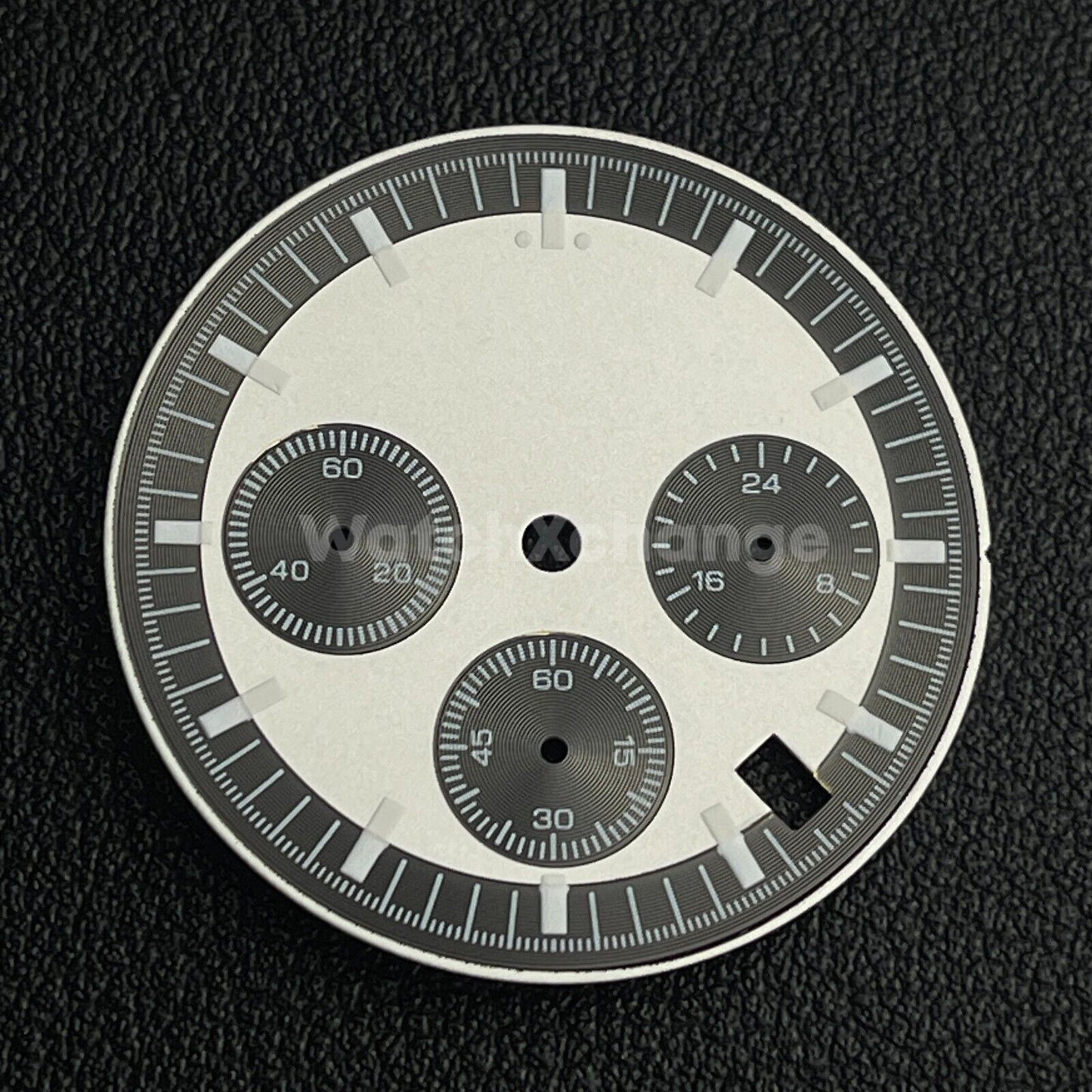 Silver & Black 31.5mm Modified Watch Dial Accessory for VK63 Quartz Movement
