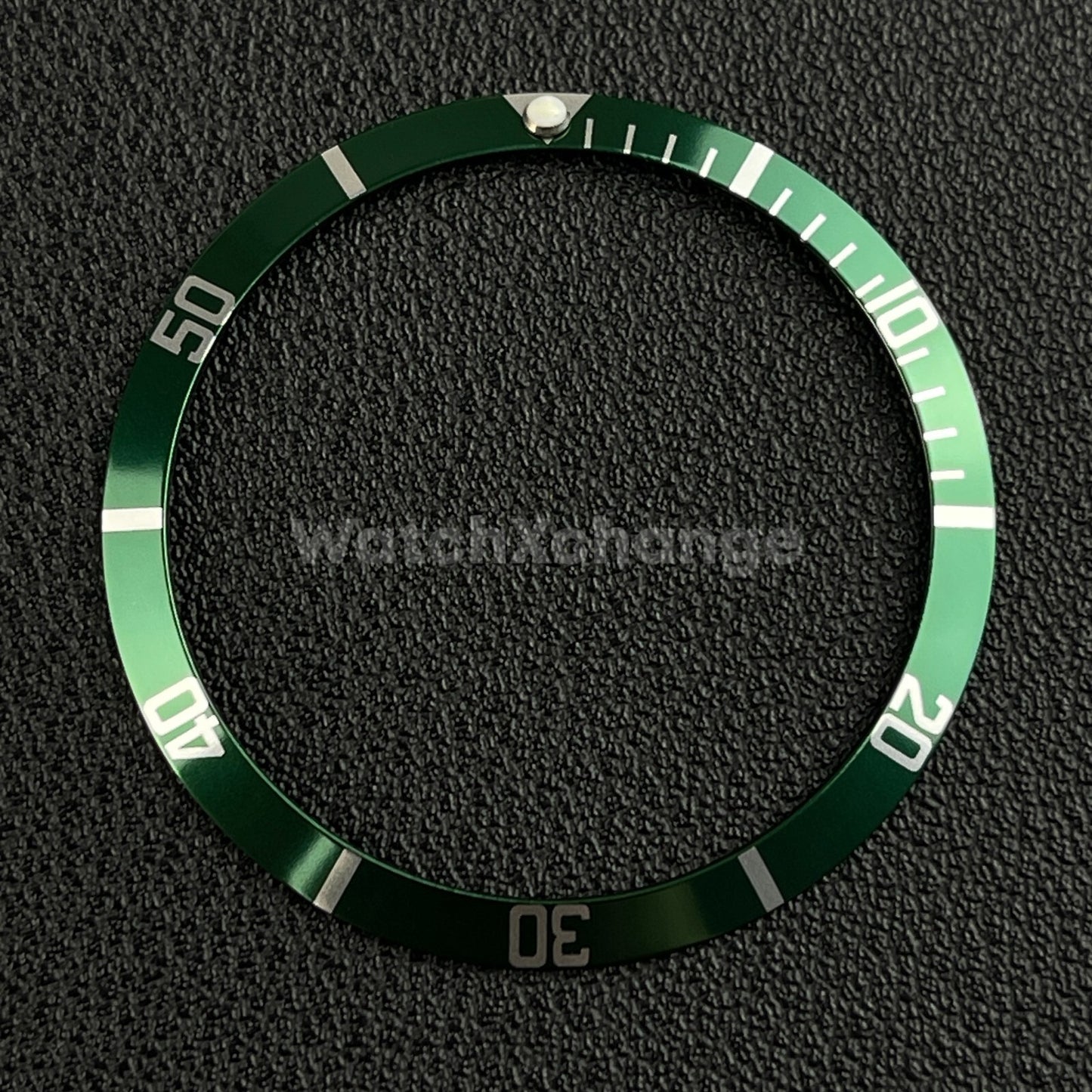 Green & Silver 36.5mm Sloped Aluminium Watch Bezel Insert for Rolex Seiko