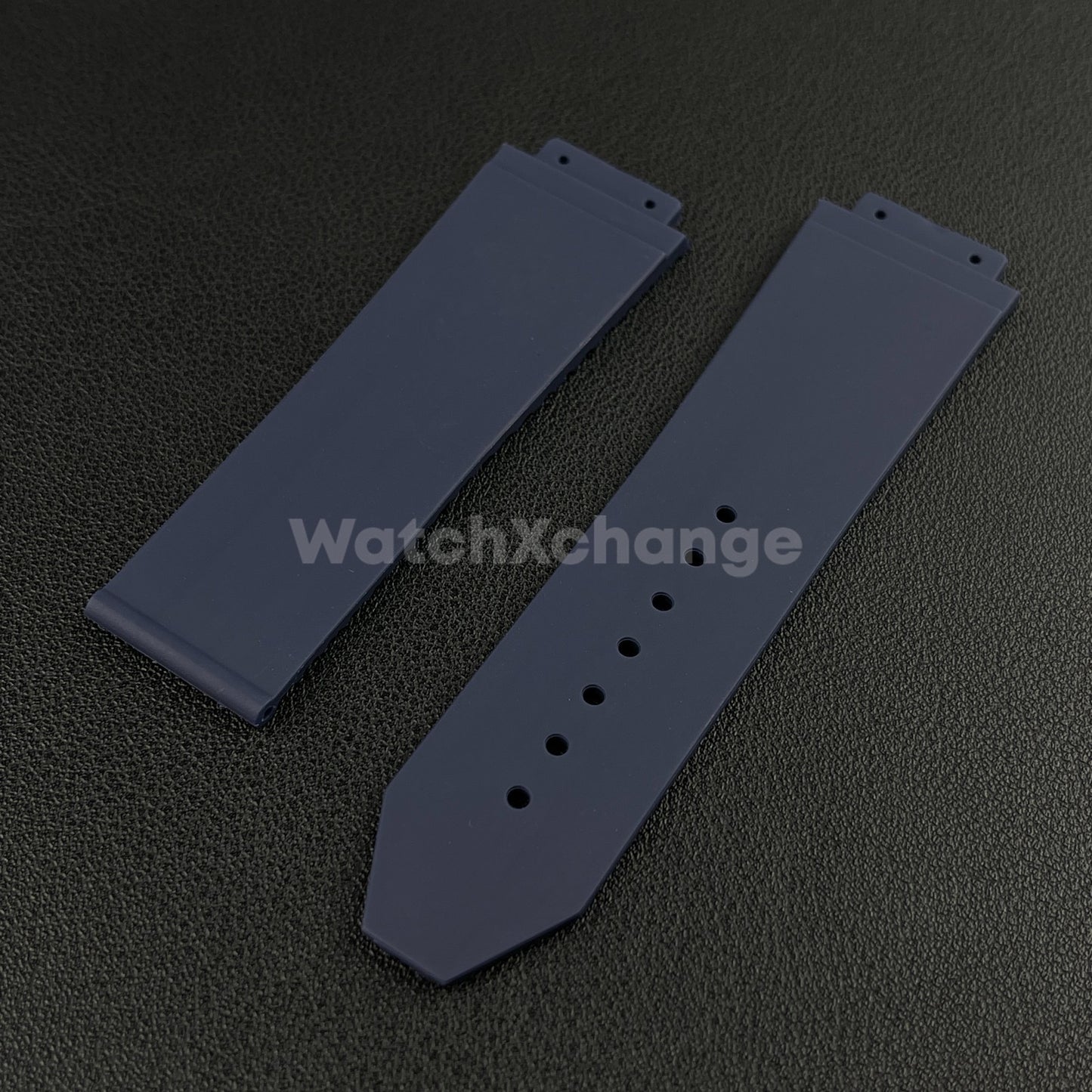 Blue Rubber Silicone Watch Strap Waterproof 26*19mm Fit HUBLOT BIG BANG Yubo