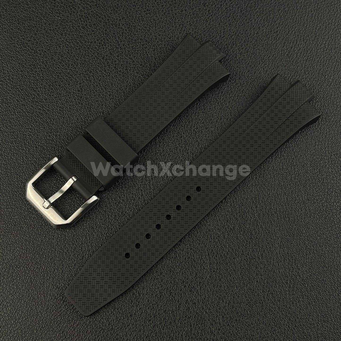 Black Rubber Watch Strap For Citizen Tsuyosa NJ0150 NJ0151ME NJ01510158 9mm