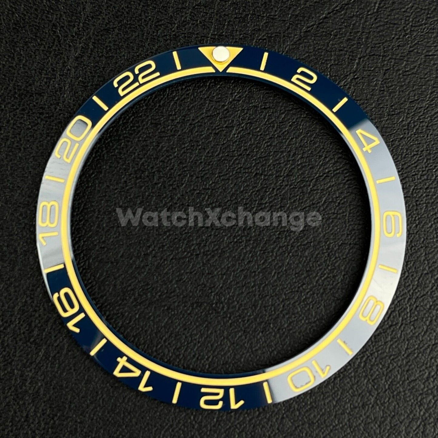 Blue Ceramic Bezel Insert 38mm GMT For Rolex Seiko SKX007 SKX009 SRPD Sloped