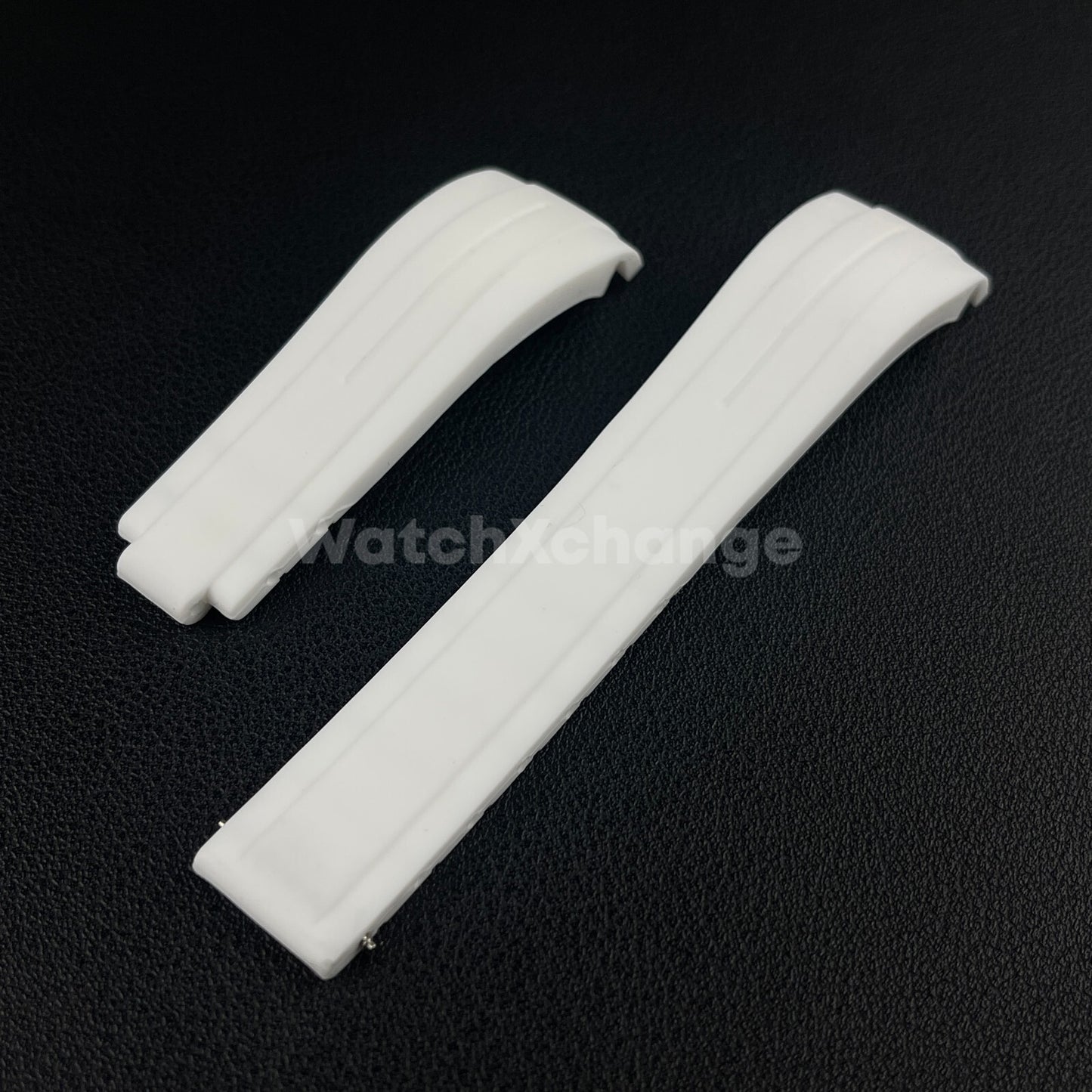 White 20mm Replacement Submariner GMT Silicone Rubber Watch Strap Band For Rolex