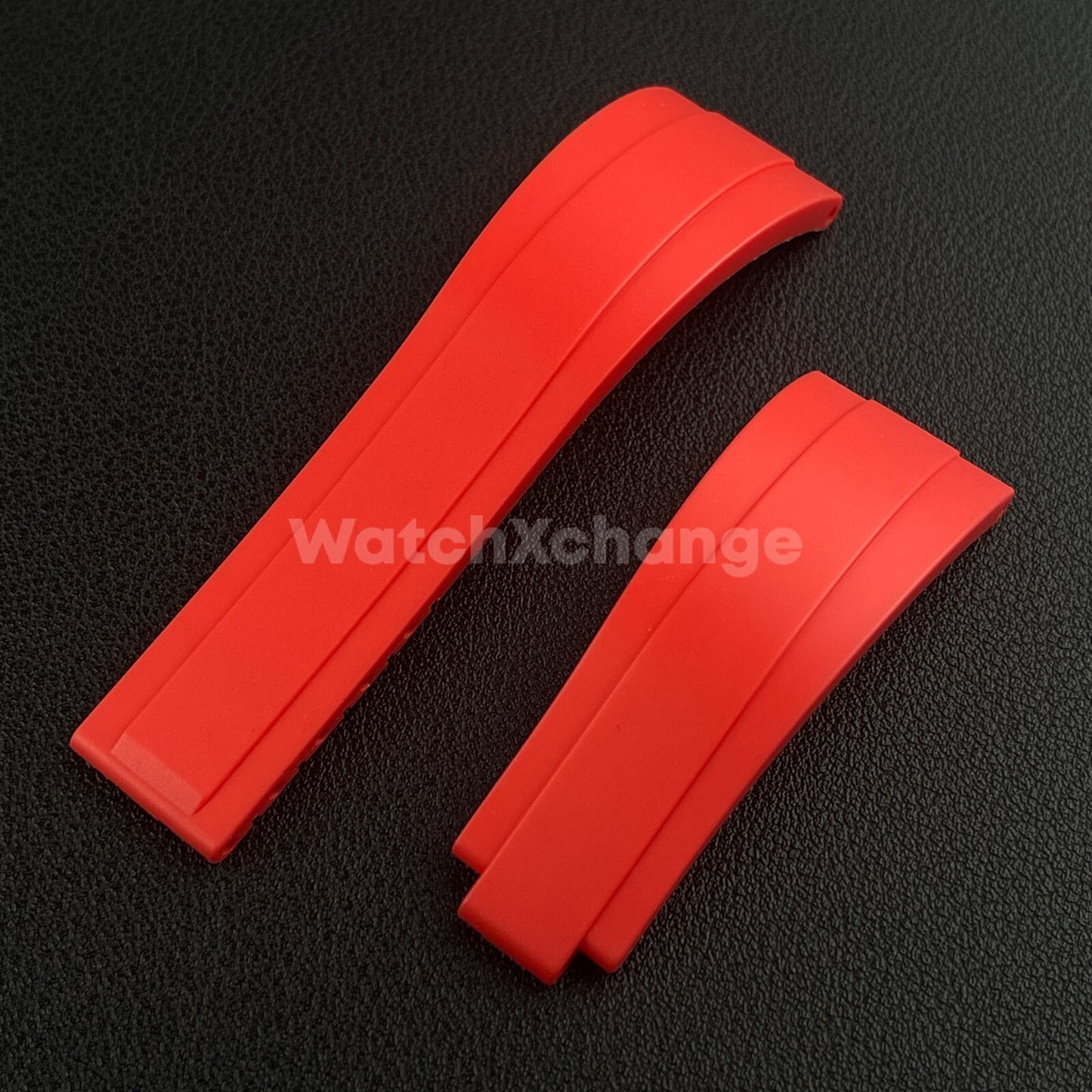 20mm 21mm Red Silicone Rubber Watch Strap Band For Rolex OYSTERFLEX GMT