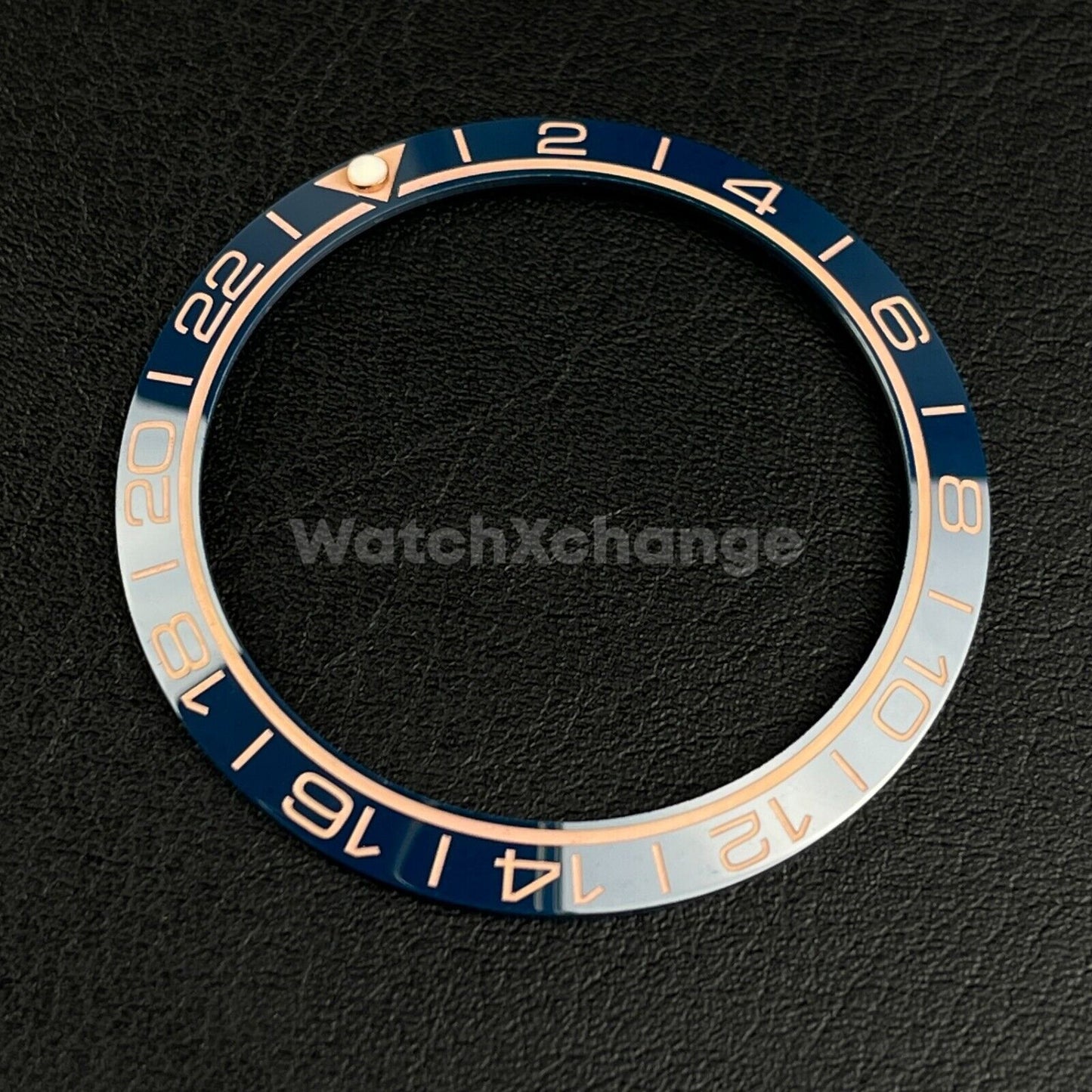 Blue Ceramic Bezel Insert 38mm GMT For Rolex Seiko SKX007 SKX009 SRPD Sloped
