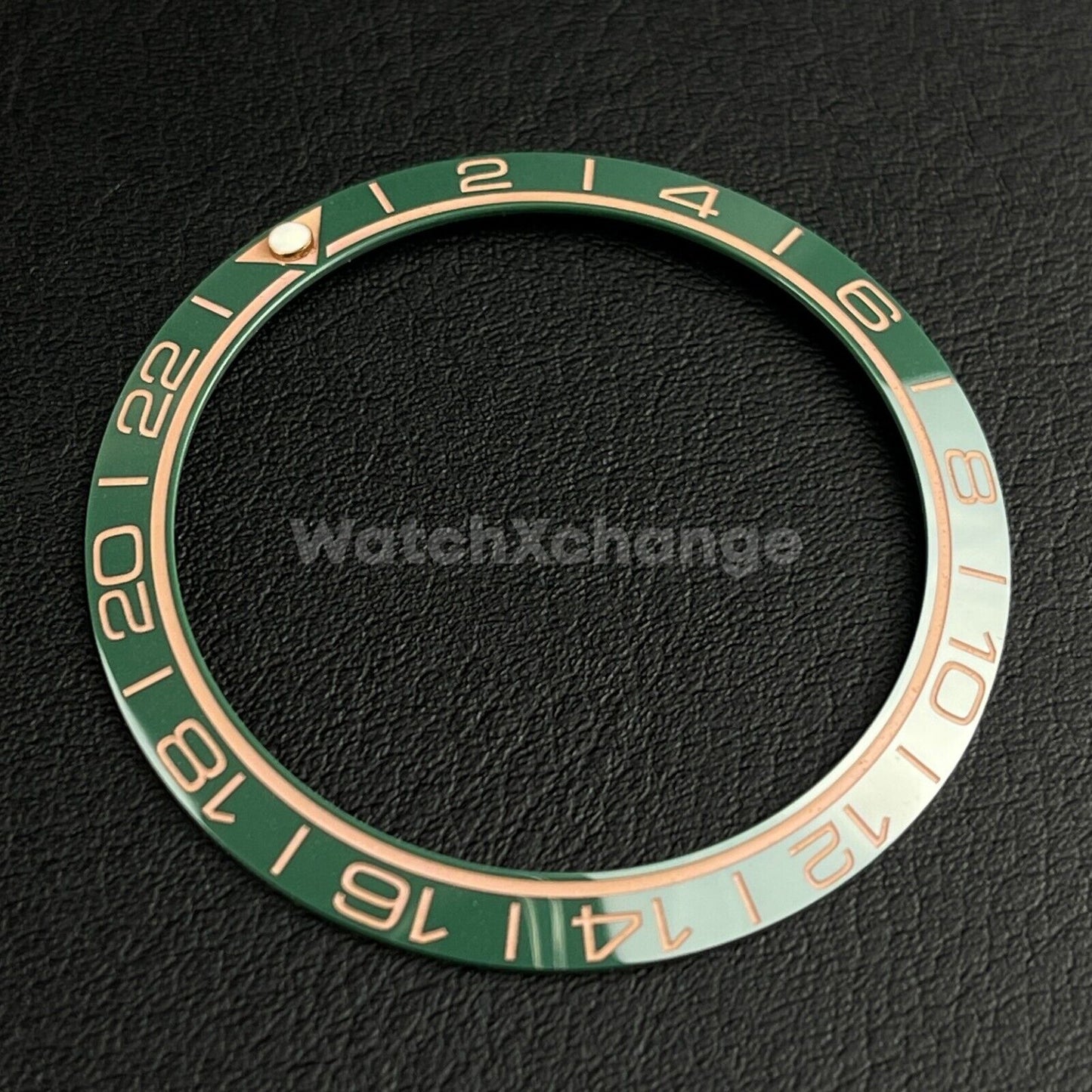 Green Ceramic Bezel Insert 38mm GMT For Rolex Seiko SKX007 SKX009 SRPD Sloped