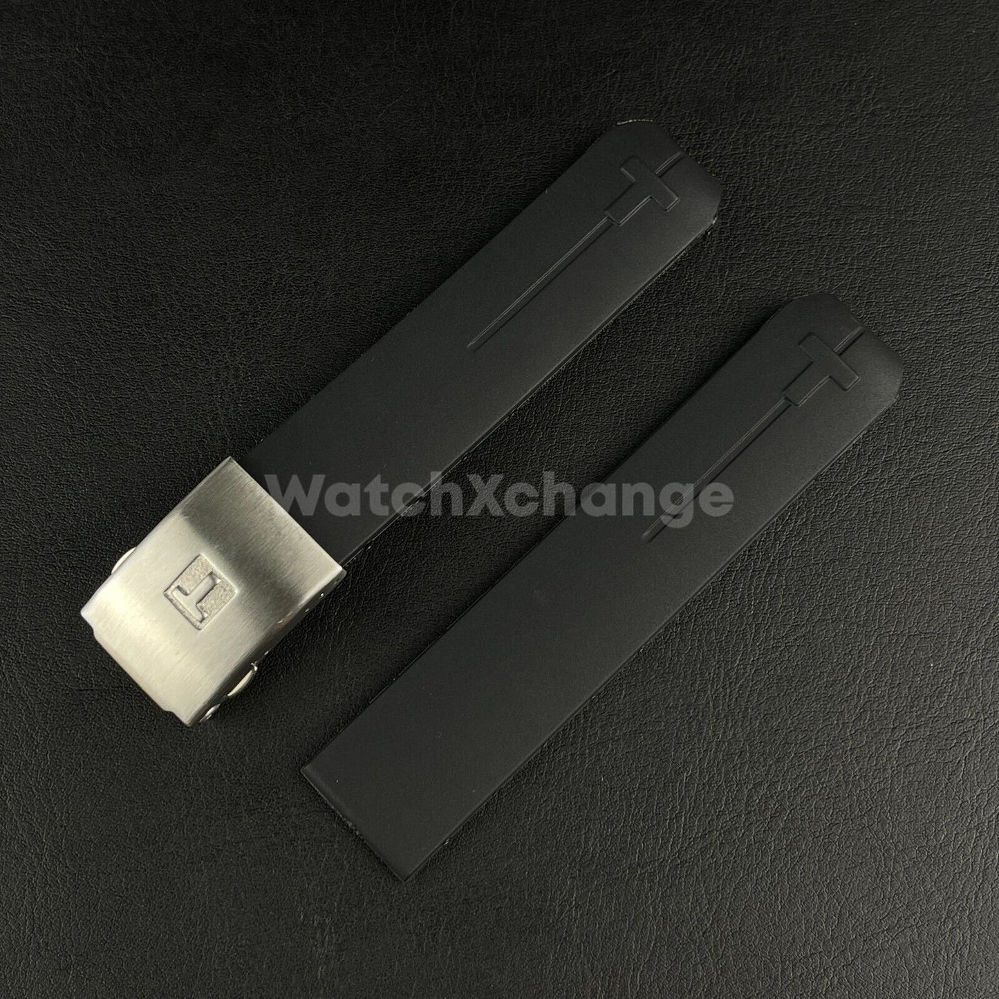 For T-TOUCH Watch TISSOT 20mm Rubber Z353 Strap Band Clasp Buckle Black