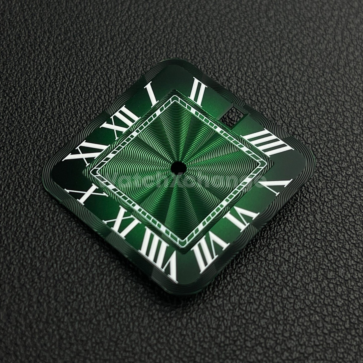 27mm Green Square Watch Dial for NH35A Automatic Movement