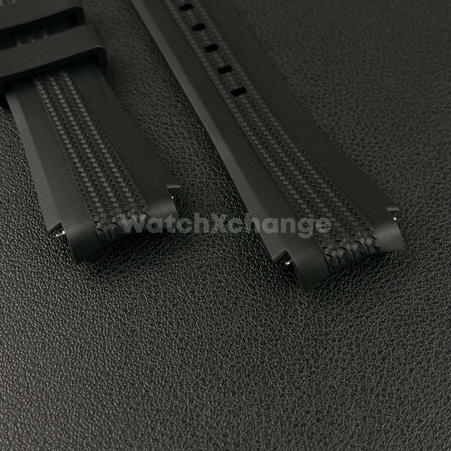 Black 20mm Silicone Rubber Curved End Watch Strap Band For Omega Rolex