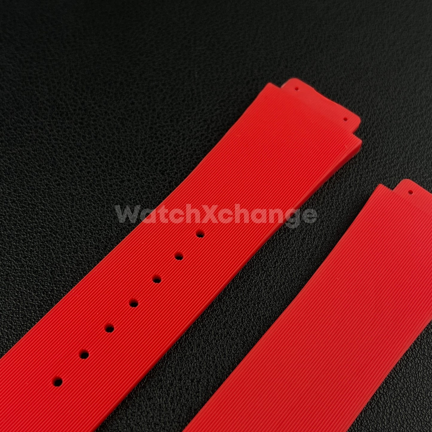 Red Rubber Silicone Watch Strap Waterproof Band 26*19mm Fit HUBLOT BIG BANG