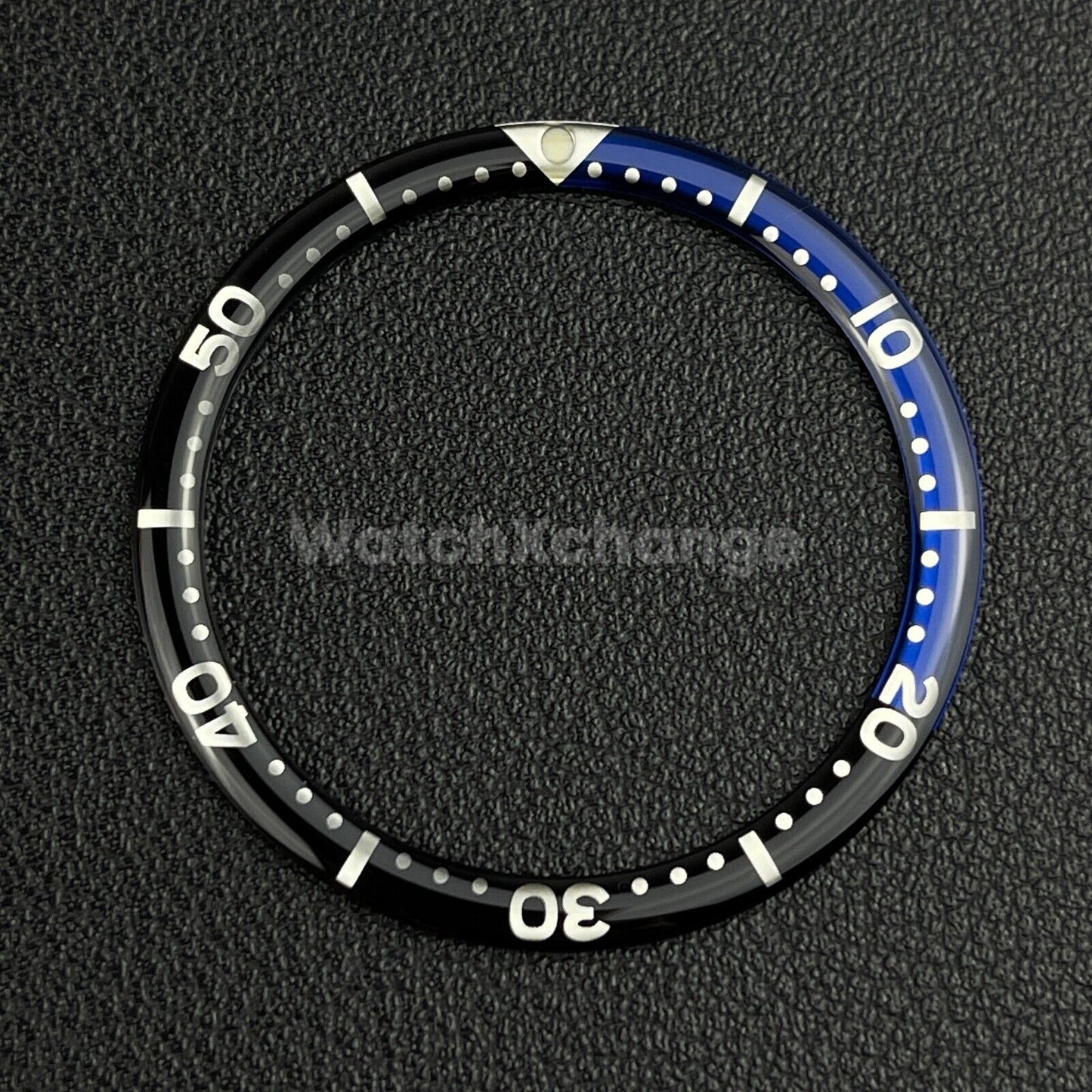 Black & Blue 38mm Flat Resin Bezel Insert For Divers Watch Seiko Mod SKX SRPD