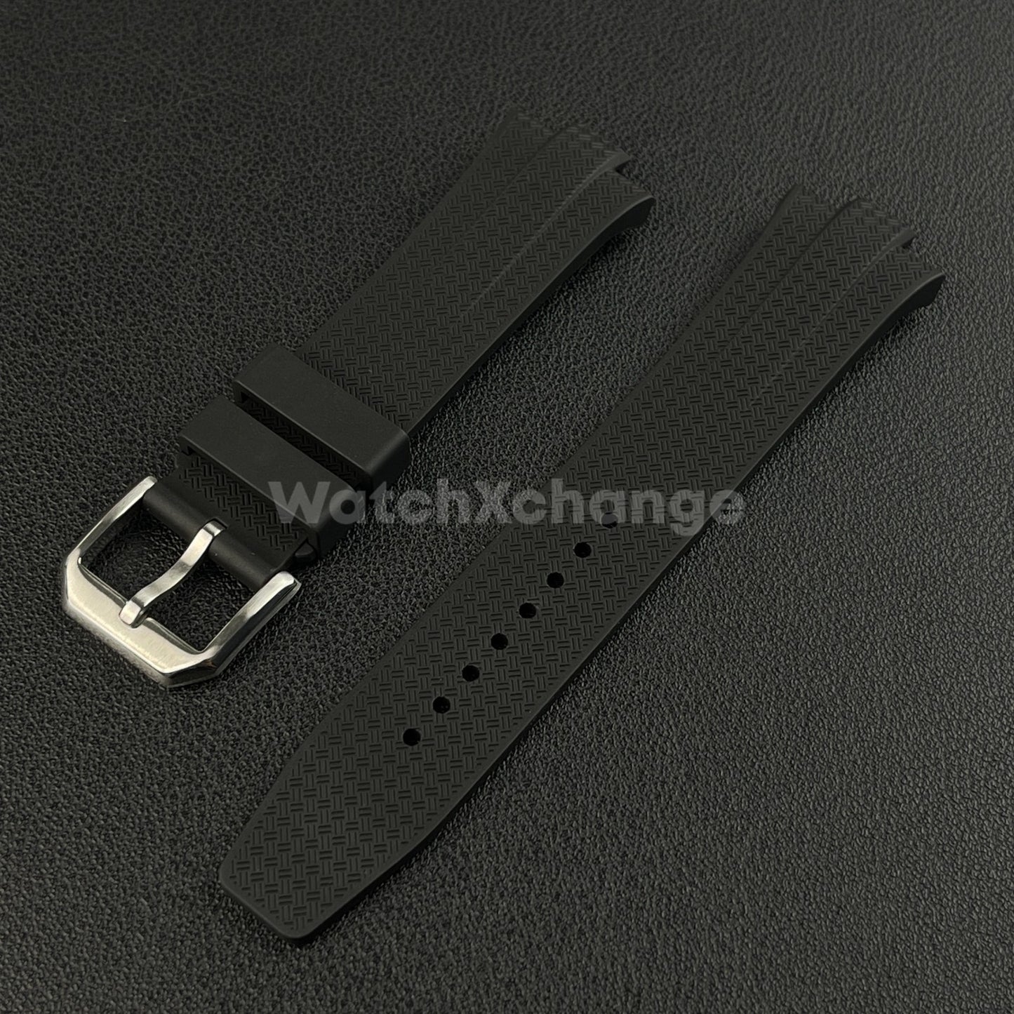Black Rubber Watch Strap For Citizen Tsuyosa NJ0150 NJ0151ME NJ01510158 9mm