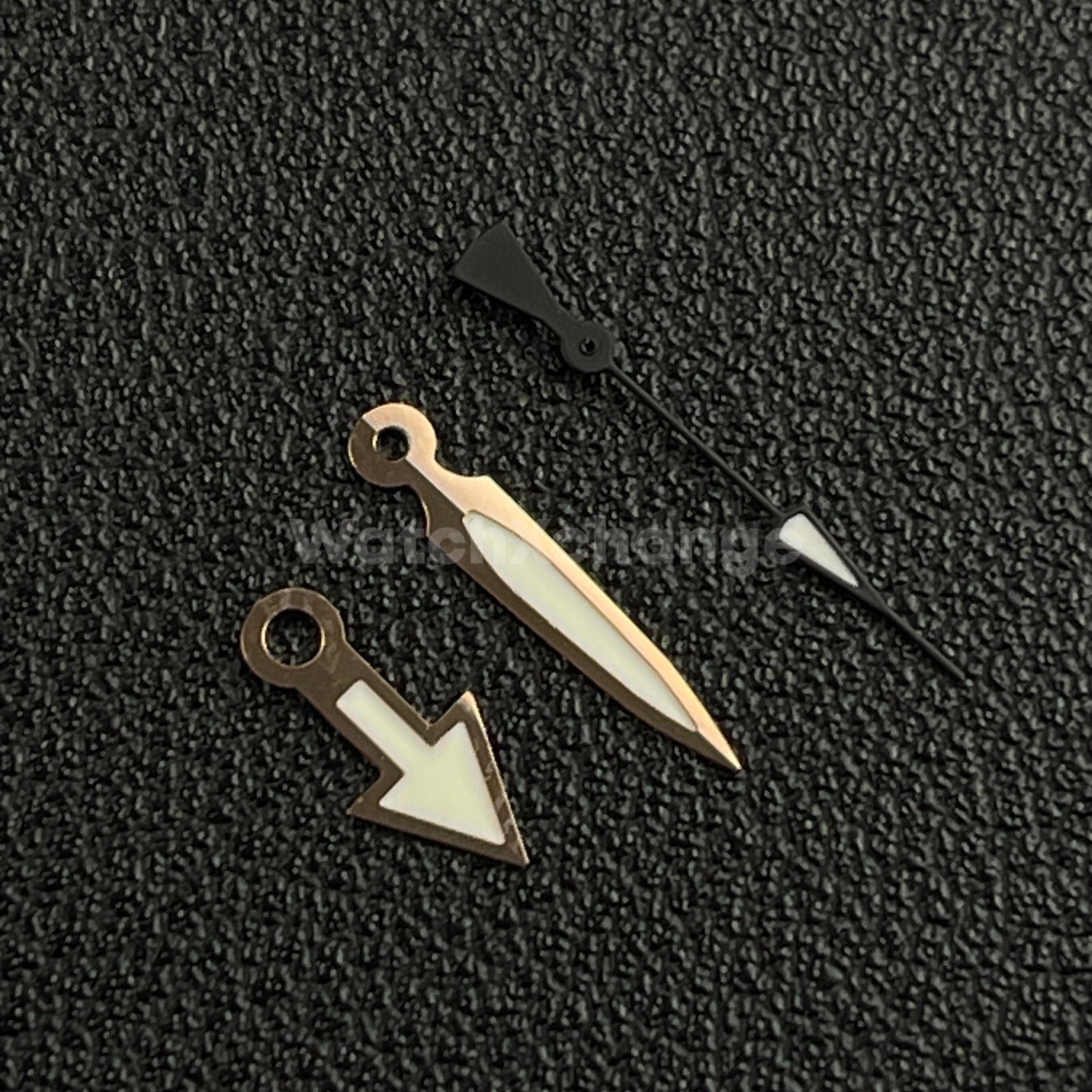 Black & Rose Gold Watch Hands For SEIKO NH35 NH36 Movements Pilot Arrow Triangle