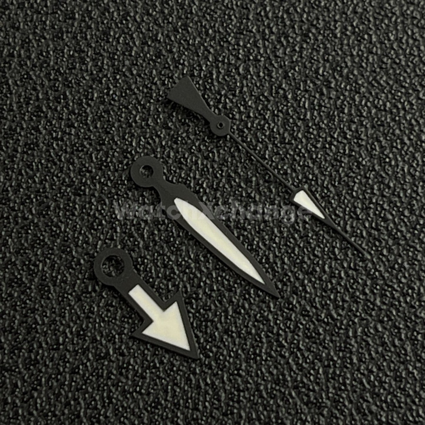 Black & White Watch Hands For SEIKO NH35 NH36 Movements Pilot Arrow Triangle