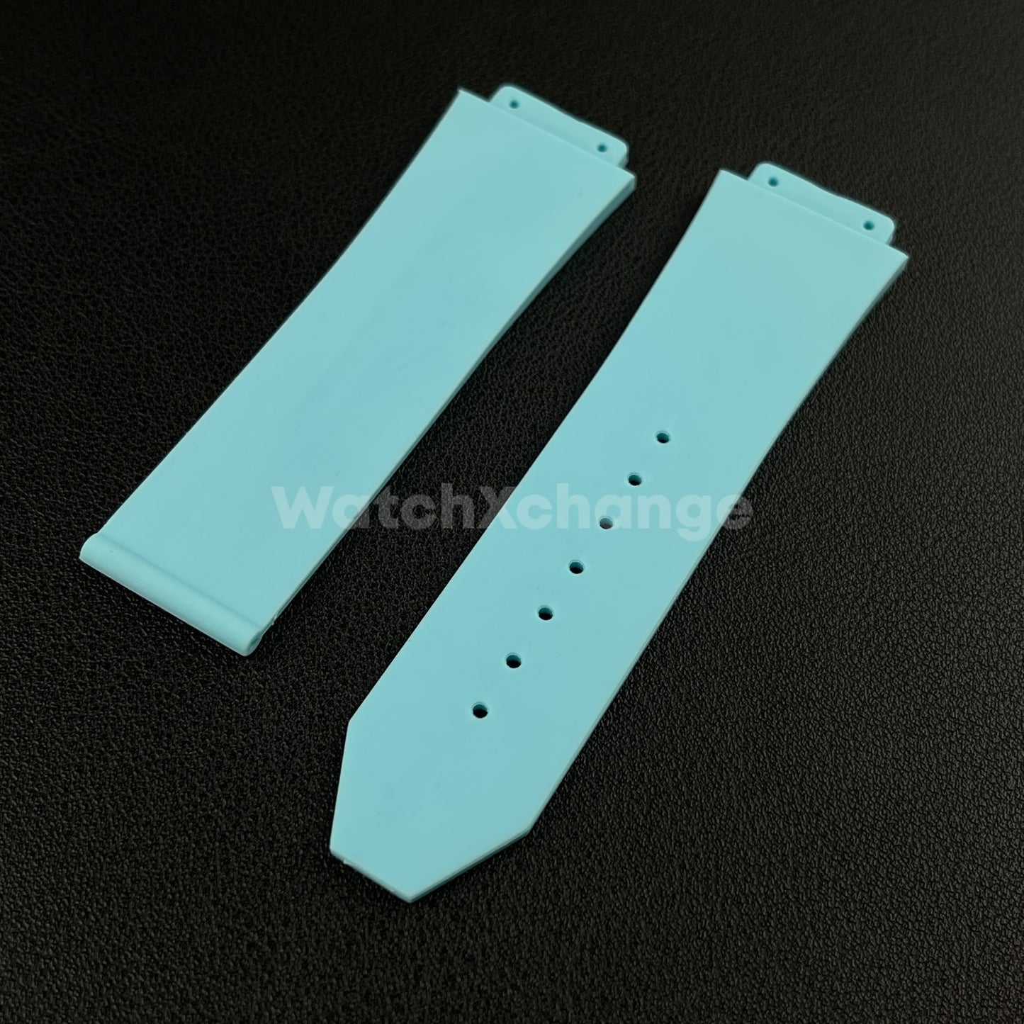Blue Rubber Silicone Watch Strap Waterproof Band 26*19mm Fit HUBLOT BIG BANG