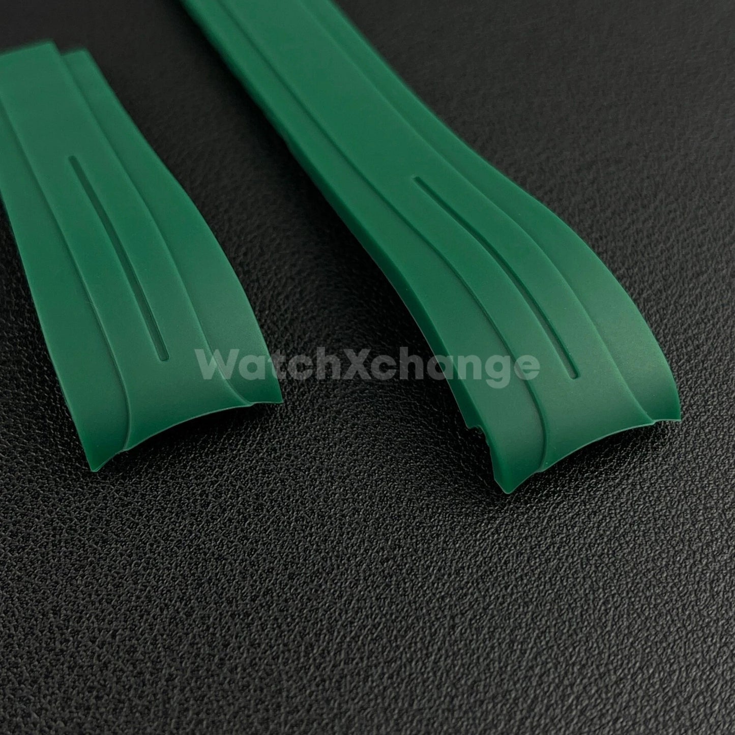 Green 21mm 22mm Curved Rubber Strap for Rolex DAYTONA SUBMARINER Yacht-Master