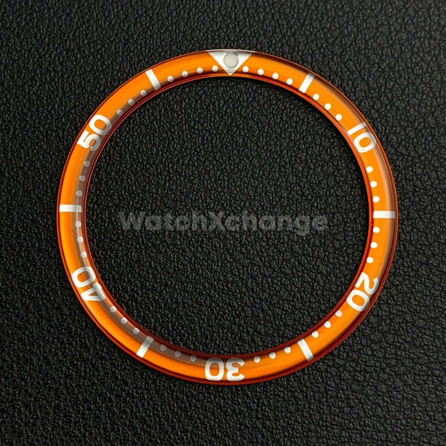 Orange & Silver 38mm Flat Resin Bezel Insert For Divers Watch Seiko Mod SKX SRPD