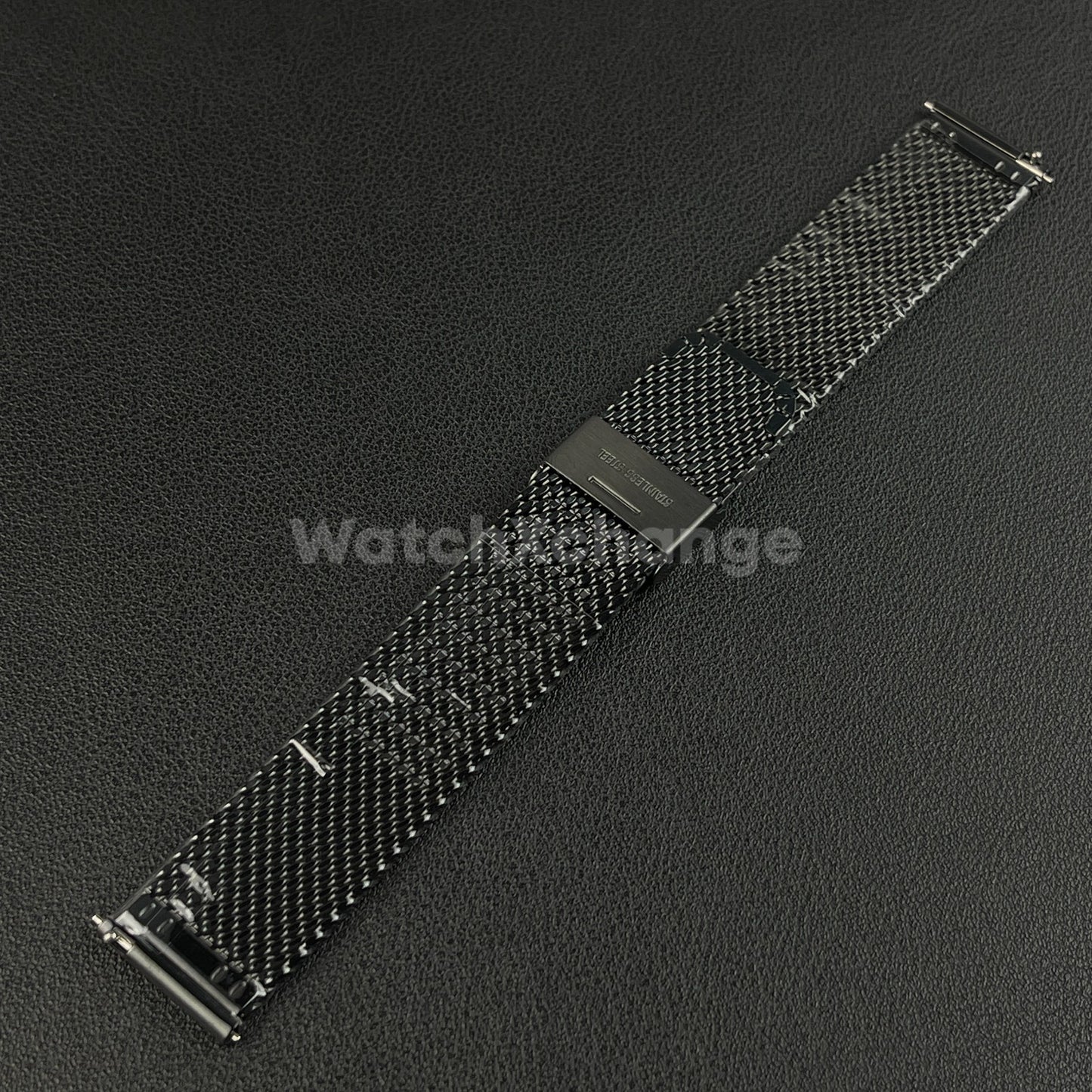Black Milanese Mesh Watch Strap Band Steel Metal Quick Release 18mm - 24mm