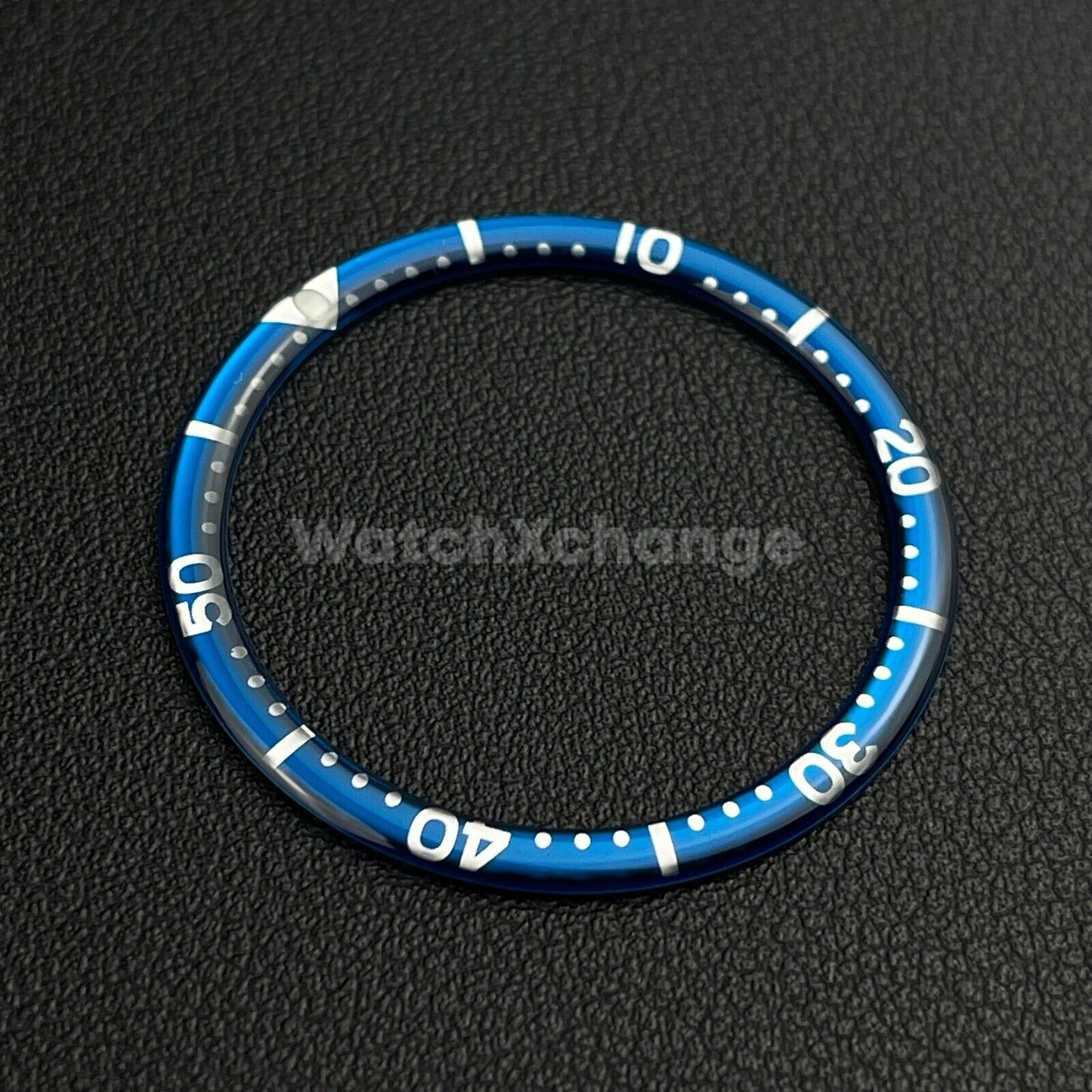 Blue & Silver 38mm Flat Resin Bezel Insert For Divers Watch Seiko Mod SKX SRPD