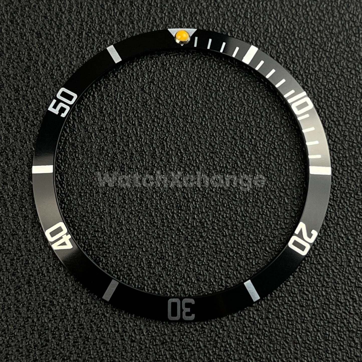 Black & Silver 36.5mm Sloped Aluminium Watch Bezel Insert for Rolex Seiko