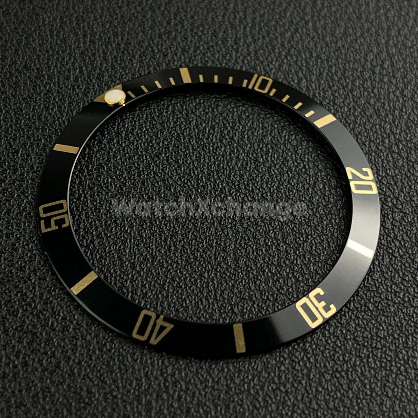 Black & Gold 37.5mm Aluminium Watch Bezel Insert for Rolex 16610 Seiko