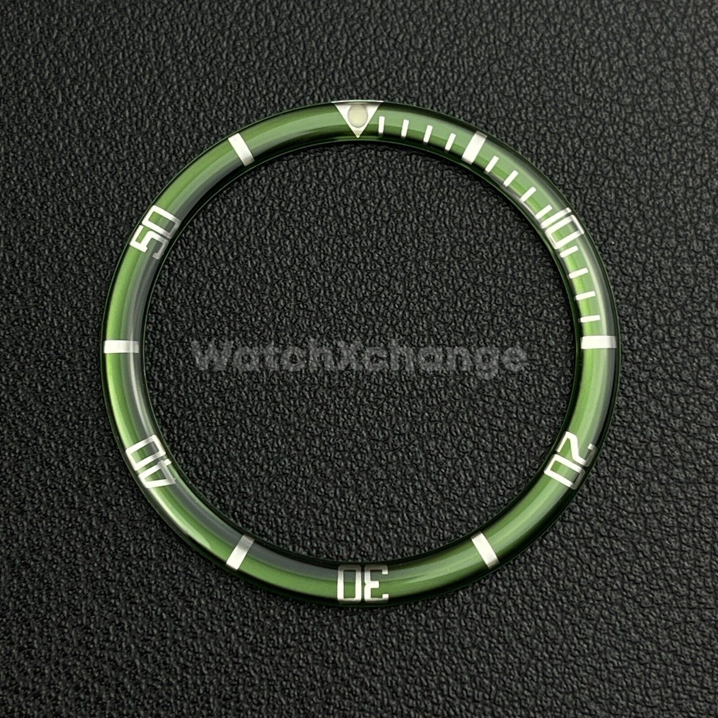 Green & Silver 38mm Flat Resin Bezel Insert For Divers Watch Seiko Mod SKX SRPD