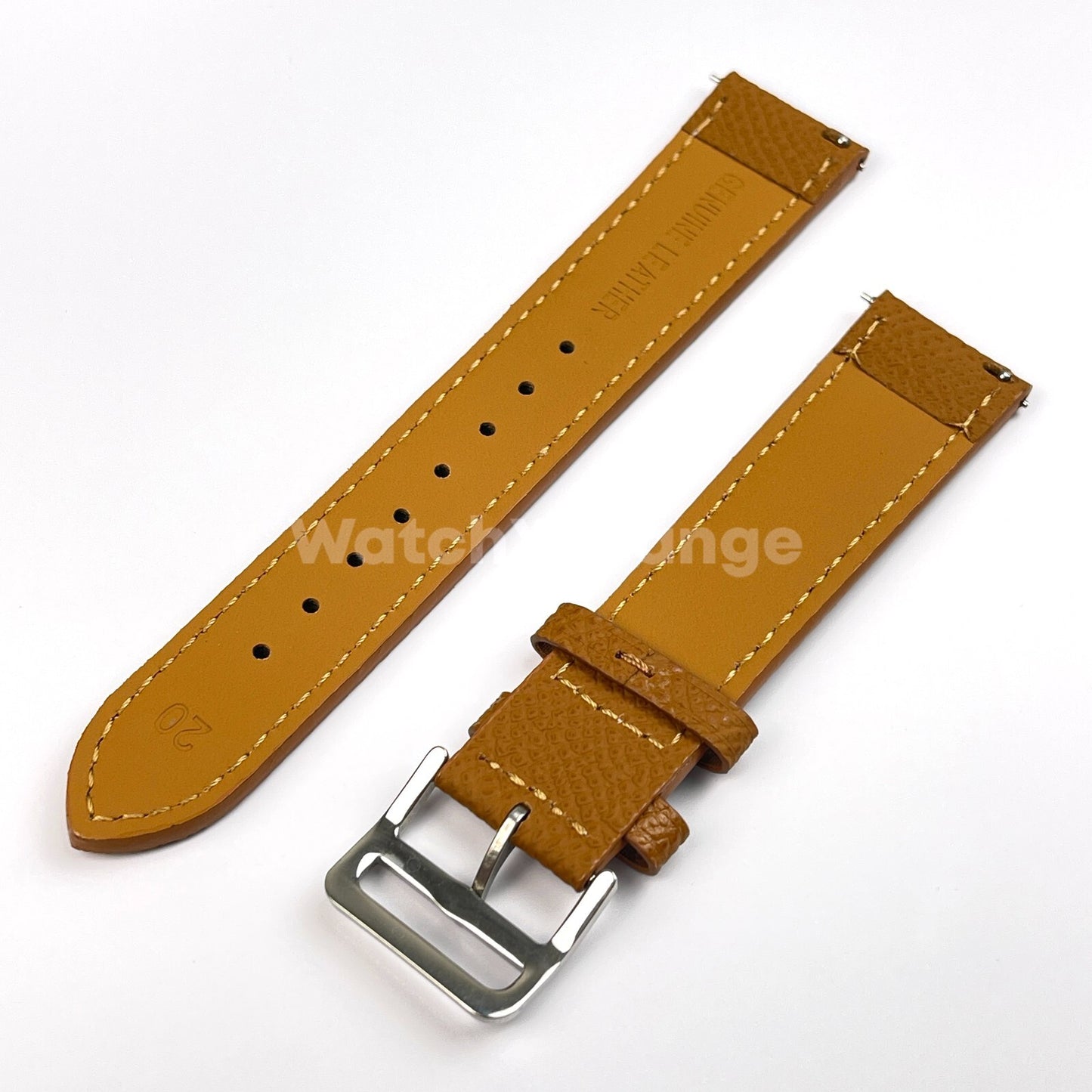 Light Brown Universal Quick Release Leather Watch Strap Band 18mm 20mm 22mm
