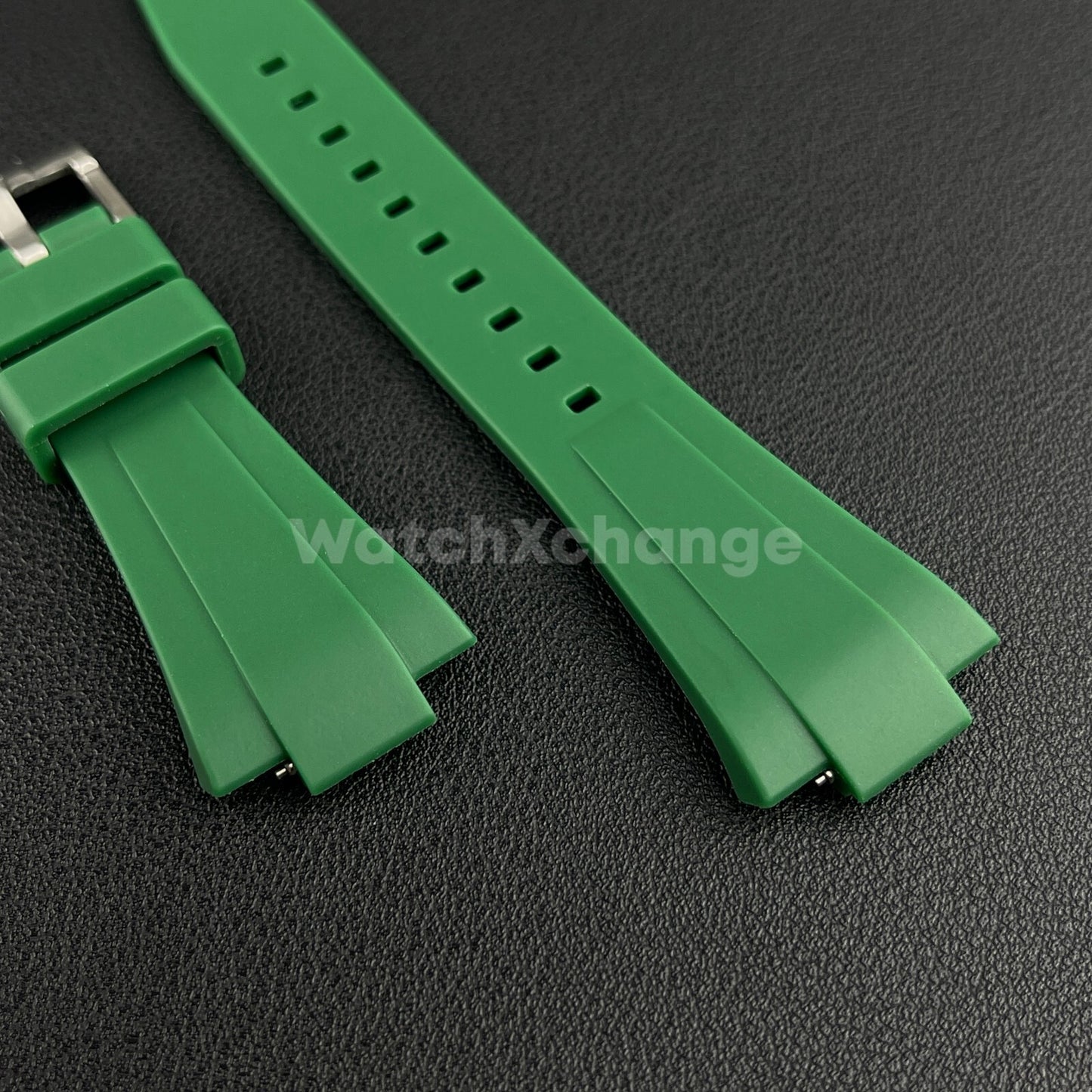 Green Tissot PRX Rubber Strap Tapered 11mm For 35mm Watch Premium Quality