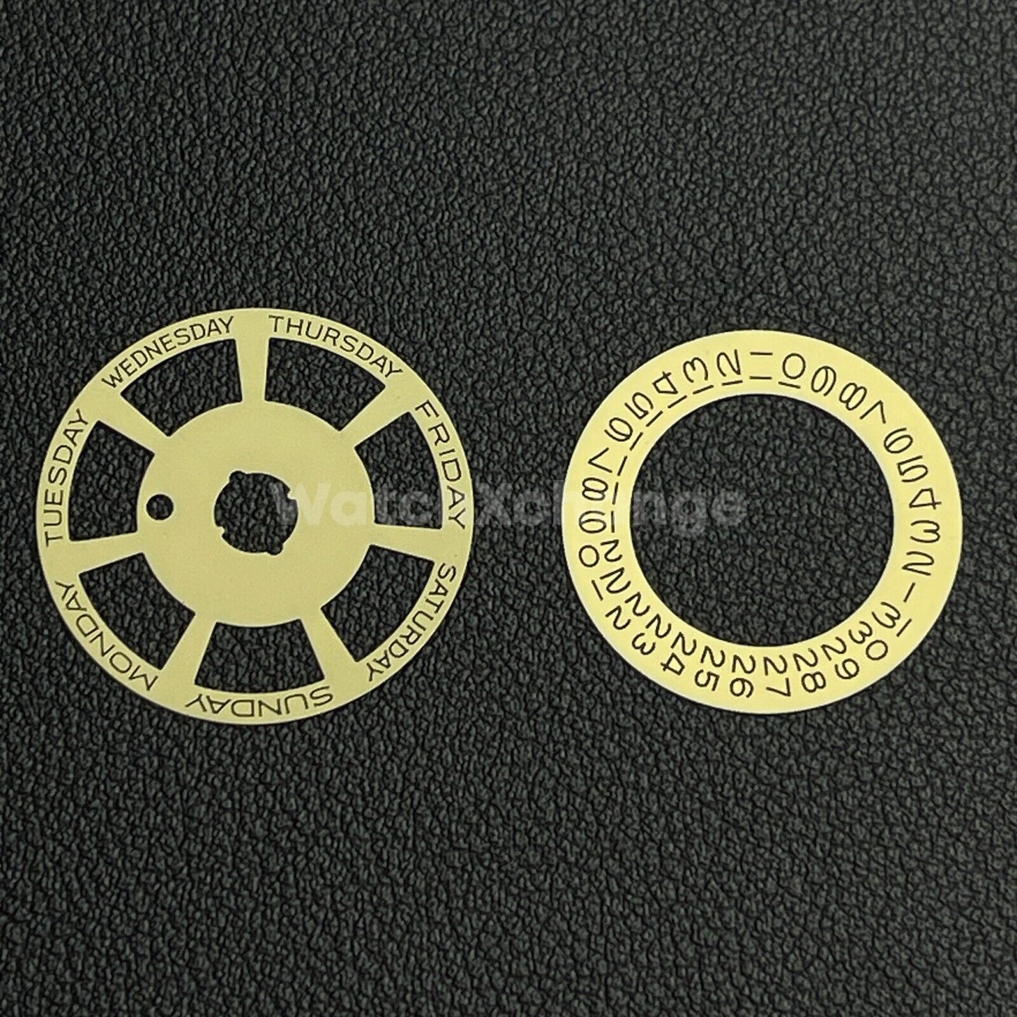Gold Date Day Week Disk Wheel Overlay For ETA 2836 Miyota 8215 2813