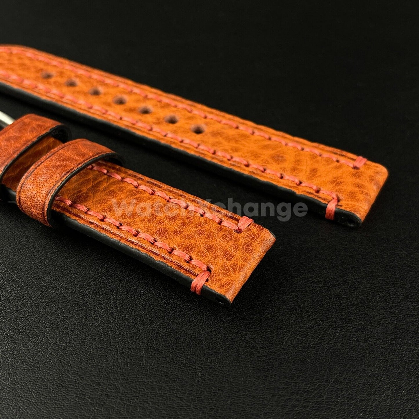 Mens Genuine Red Leather Watch Strap Band for PANERAI FOSSIL 20mm, 22mm, 24mm