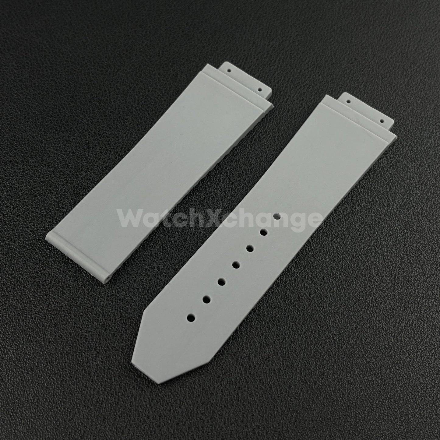 Grey Rubber Silicone Watch Strap Waterproof 26*19mm Fit HUBLOT BIG BANG Yubo