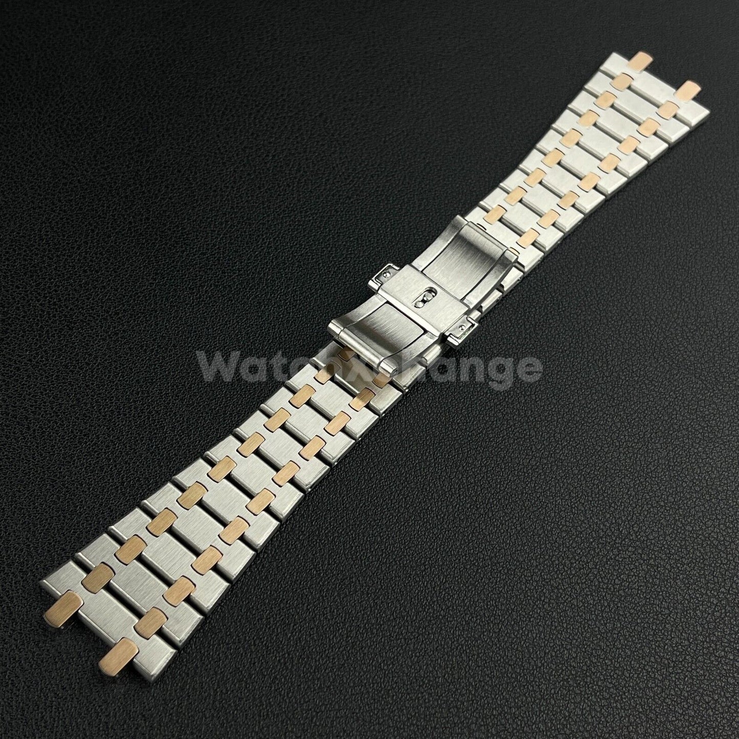Silver & Rose Gold 26mm Watch Strap Band For Audemars Piguet Bracelet Royal Oak