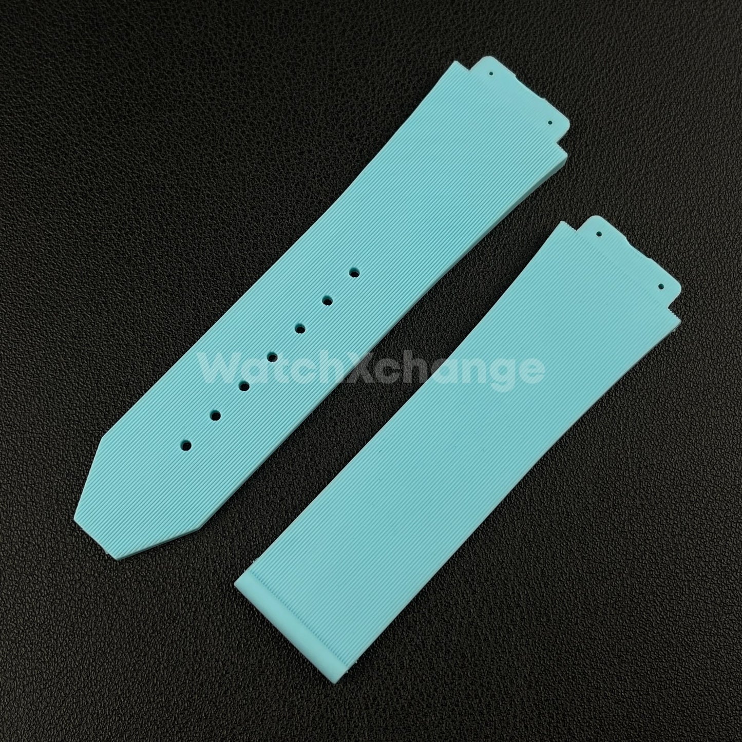 Blue Rubber Silicone Watch Strap Waterproof Band 26*19mm Fit HUBLOT BIG BANG