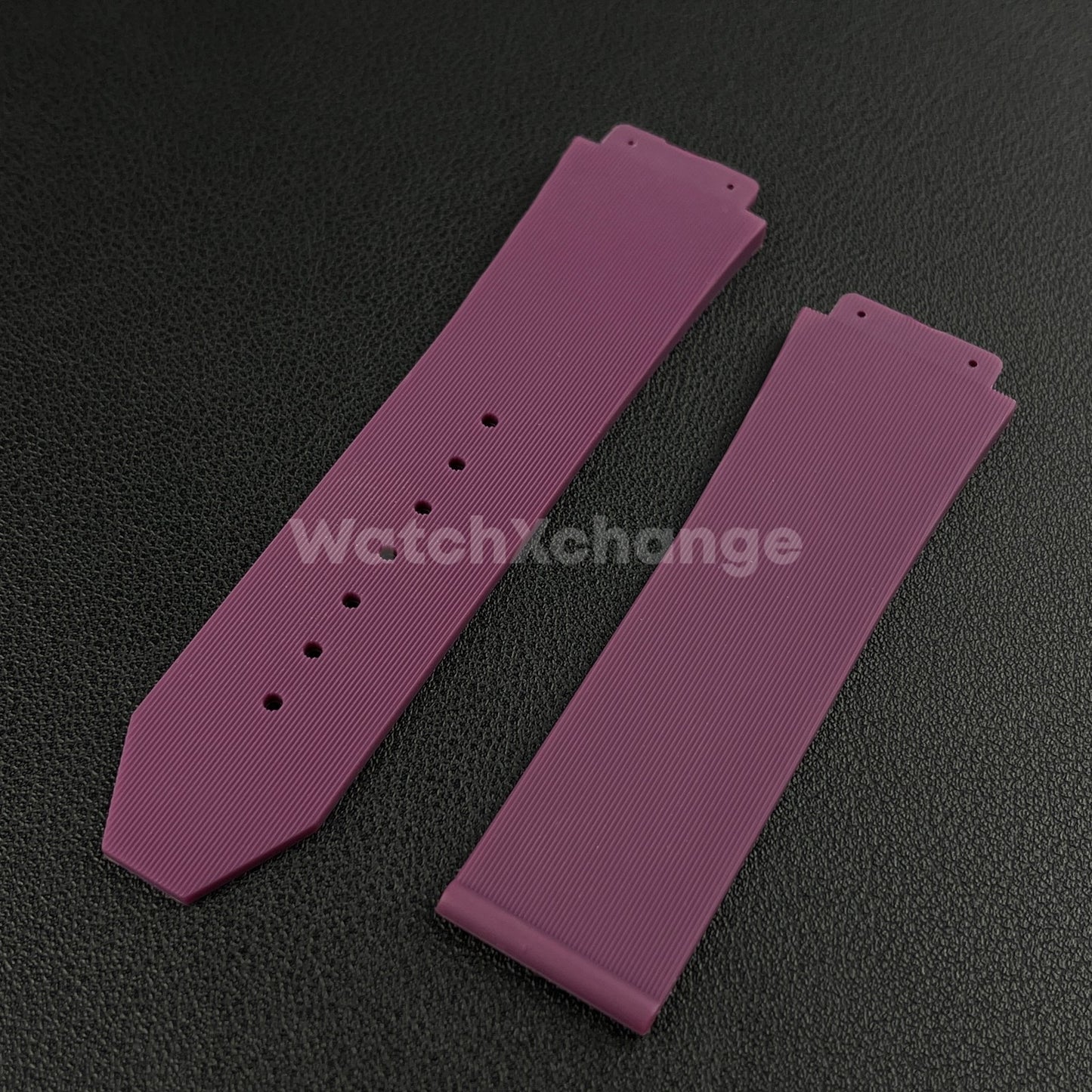 Purple Rubber Silicone Watch Strap Waterproof Band 26*19mm Fit HUBLOT BIG BANG