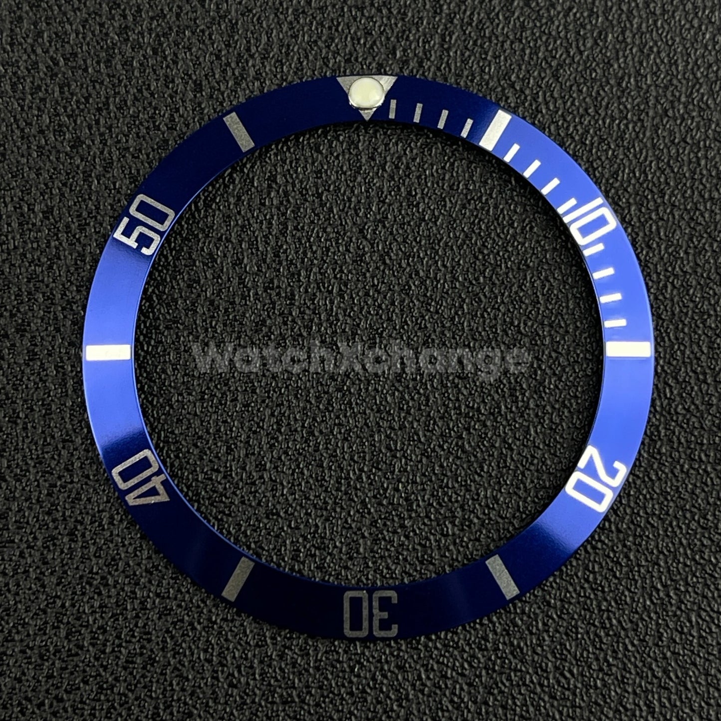 Blue & Silver 37.6mm Aluminium Watch Bezel Insert for Rolex 16610 Seiko